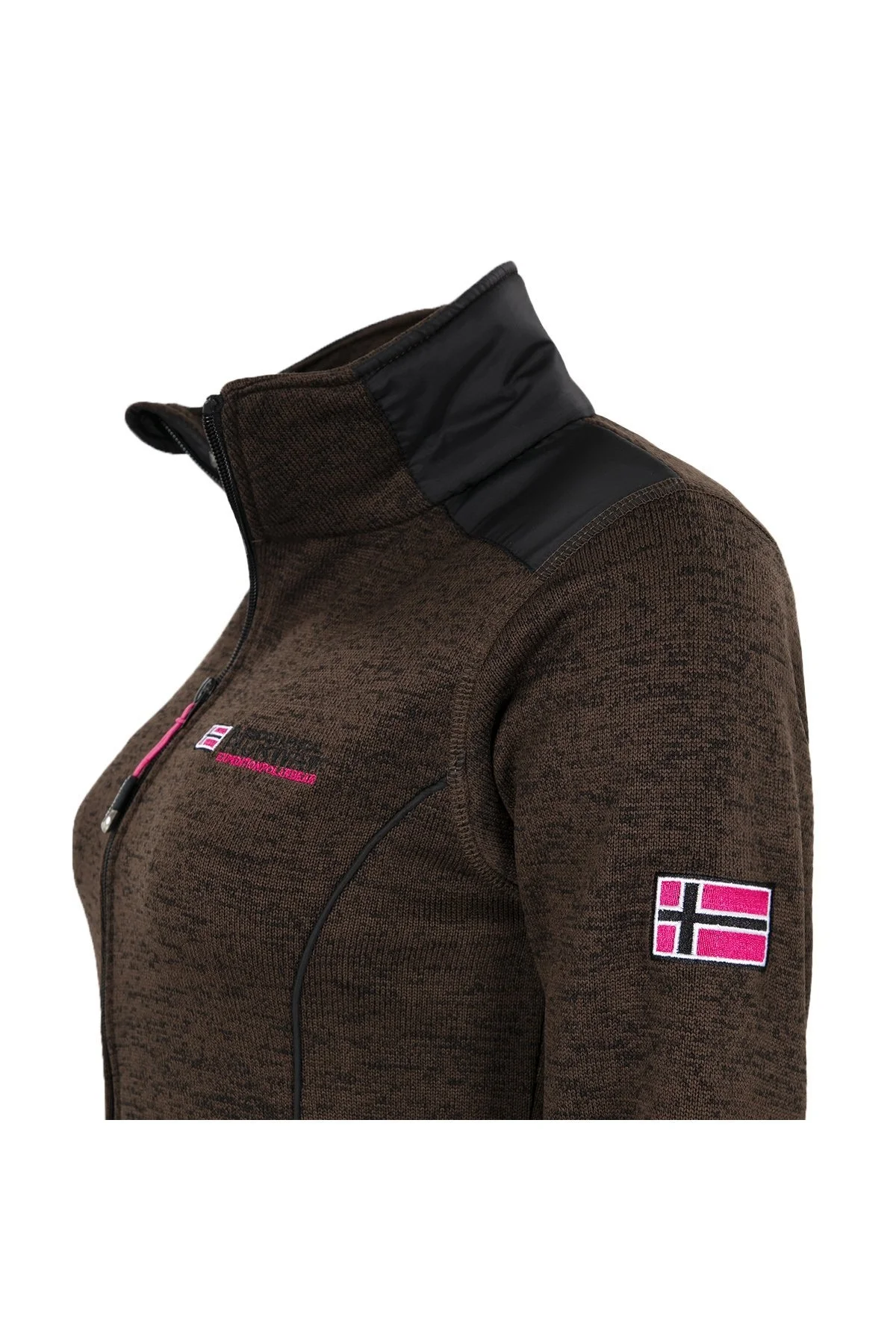 Norway Geographical Logolu Soğuğa Karşı Dayanıklı Dik Yaka Bayan Polar TINA KAHVE - 6