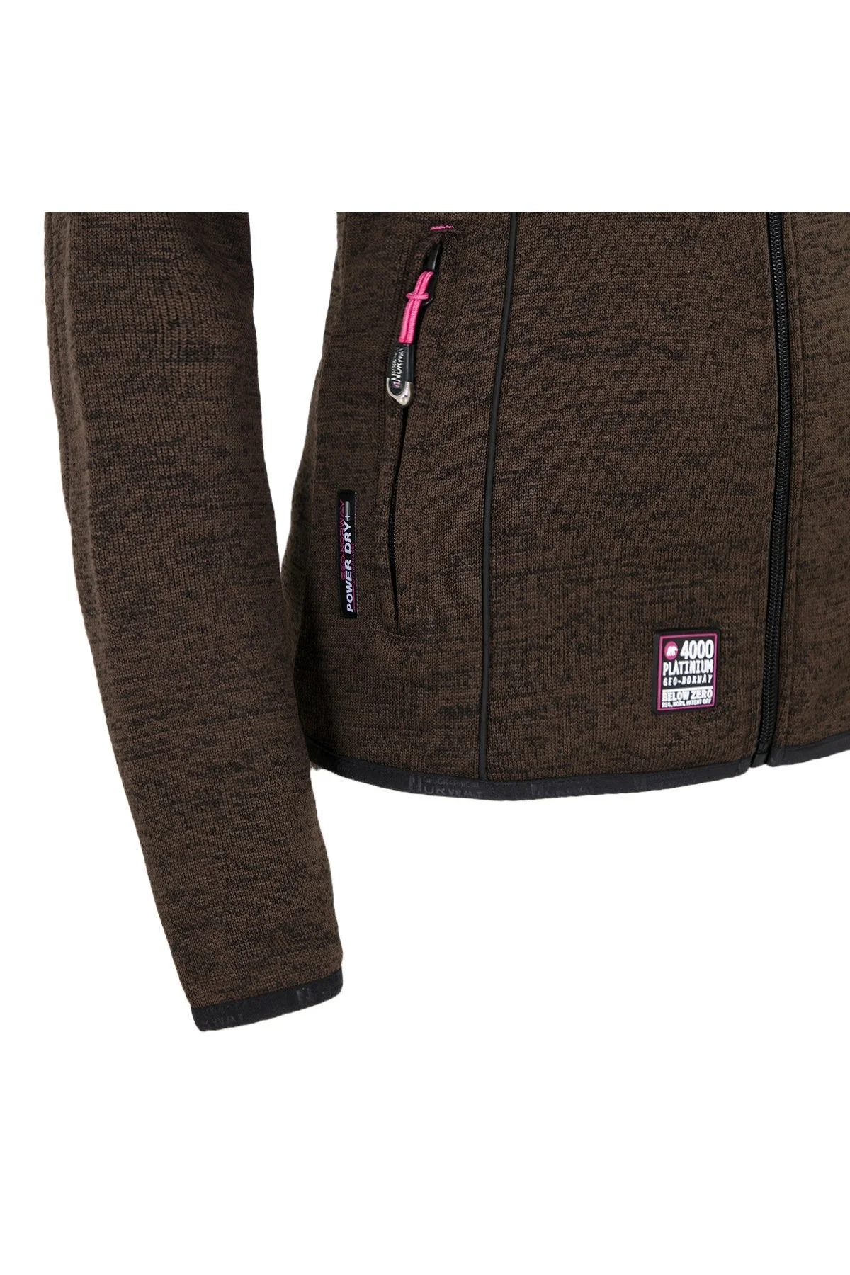 Norway Geographical Logolu Soğuğa Karşı Dayanıklı Dik Yaka Bayan Polar TINA KAHVE - 7