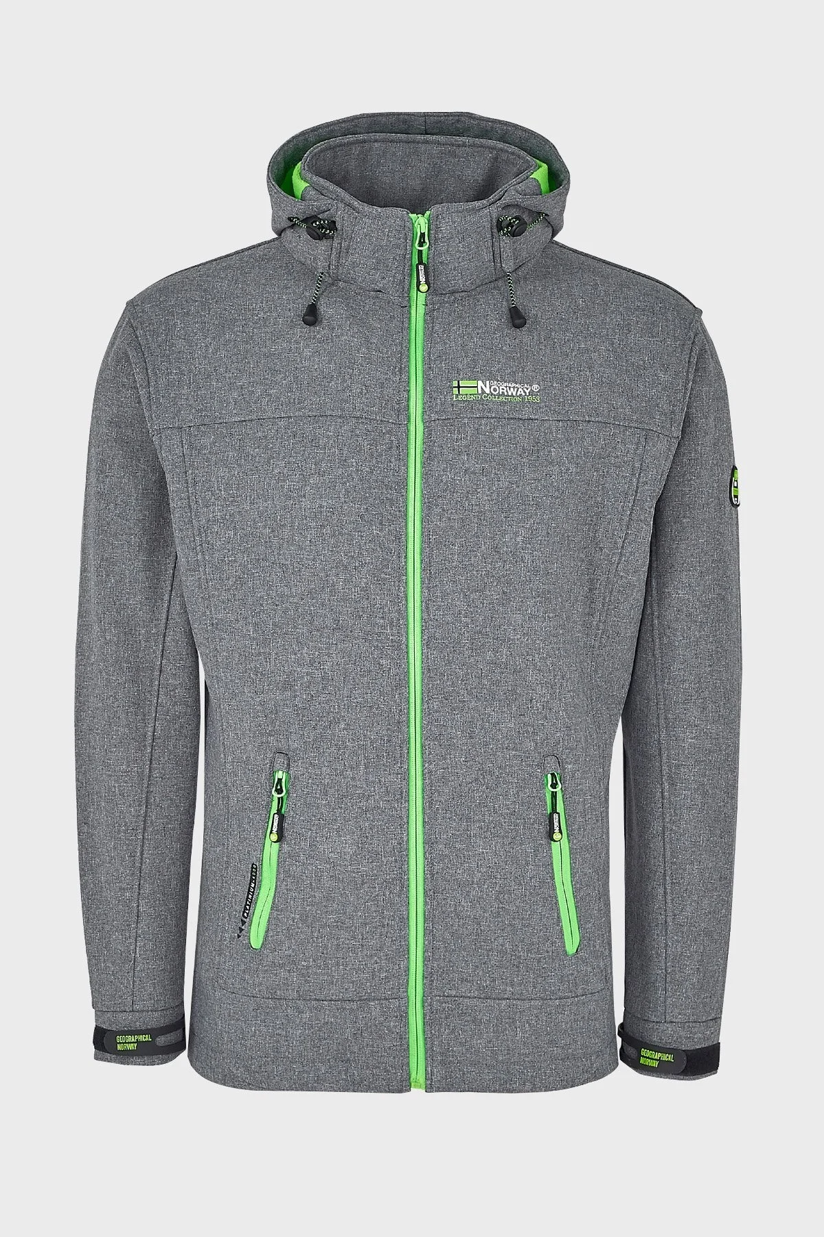 Norway Geographical Kapüşonlu Outdoor Erkek Mont TEMIX Açık Gri-Yeşil - 1