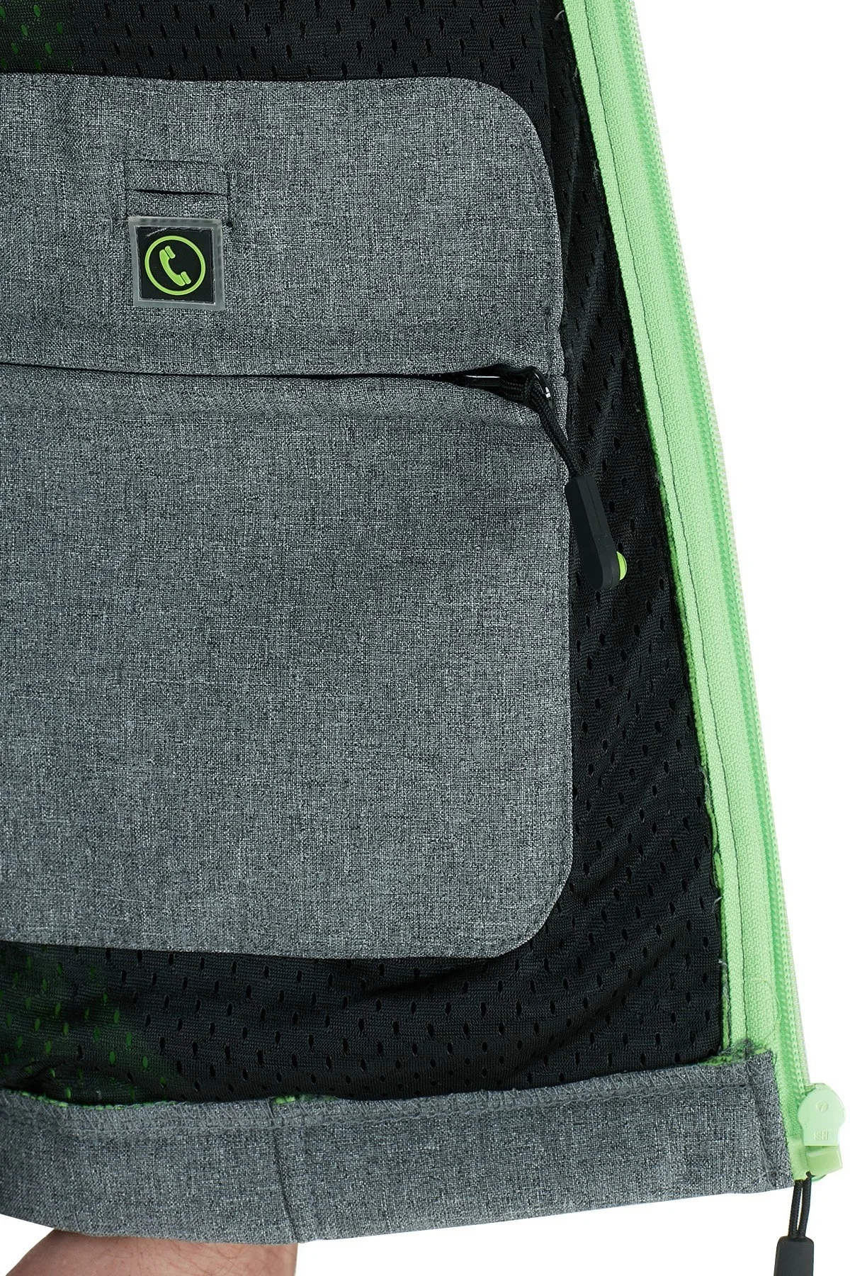 Norway Geographical Kapüşonlu Outdoor Erkek Mont TEMIX Açık Gri-Yeşil - 7