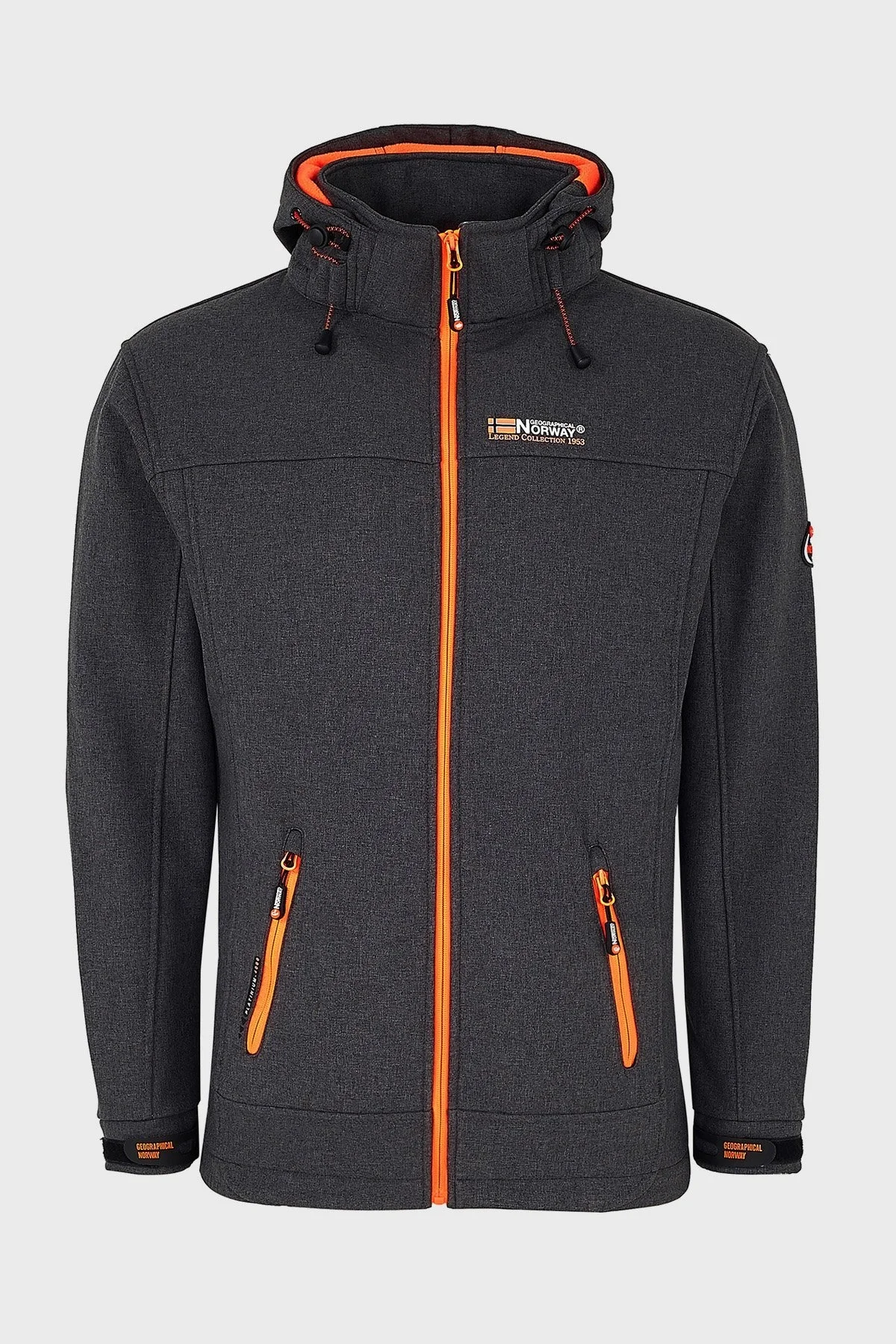 Norway Geographical Kapüşonlu Outdoor Erkek Mont TEMIX Koyu Gri-Oranj - 1