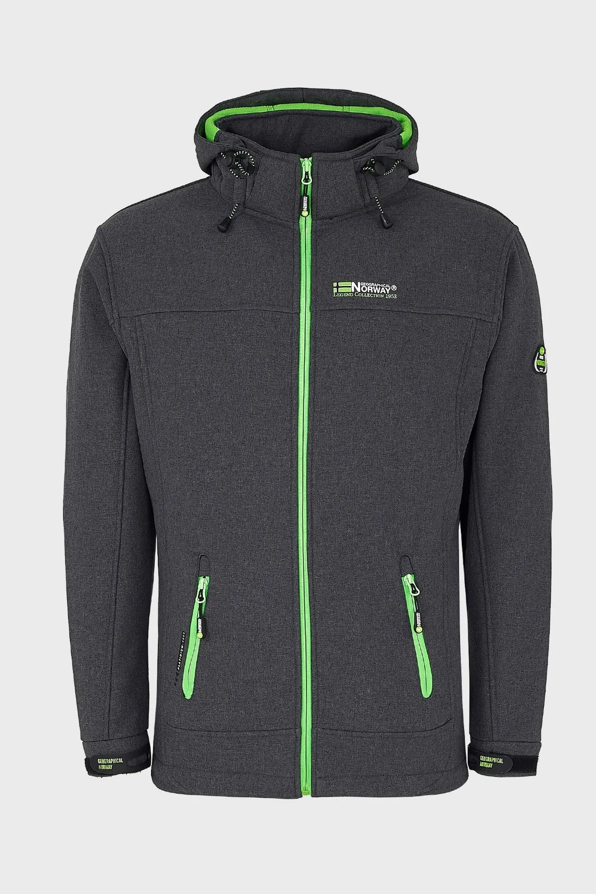 Norway Geographical Kapüşonlu Outdoor Erkek Mont TEMIX Koyu Gri-Yeşil - 1