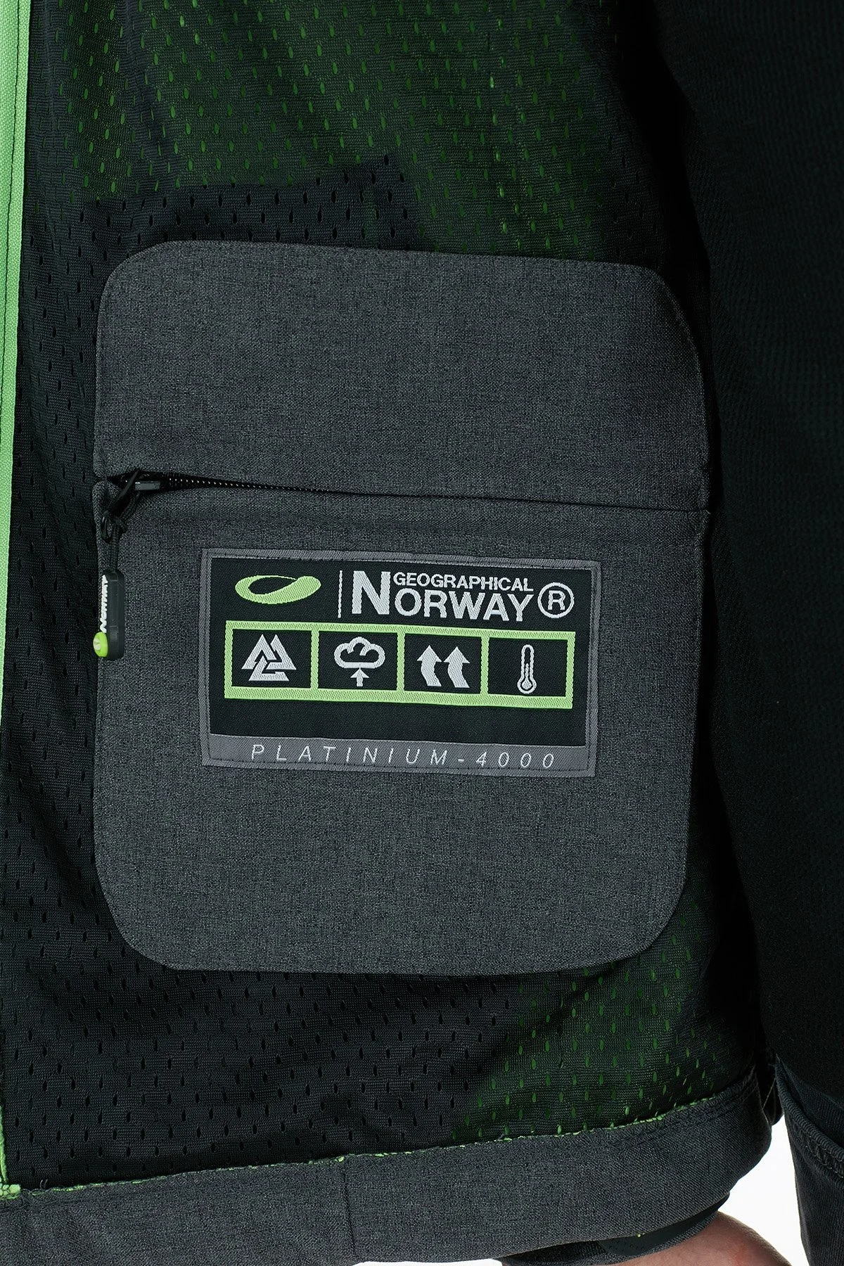 Norway Geographical Kapüşonlu Outdoor Erkek Mont TEMIX Koyu Gri-Yeşil - 8