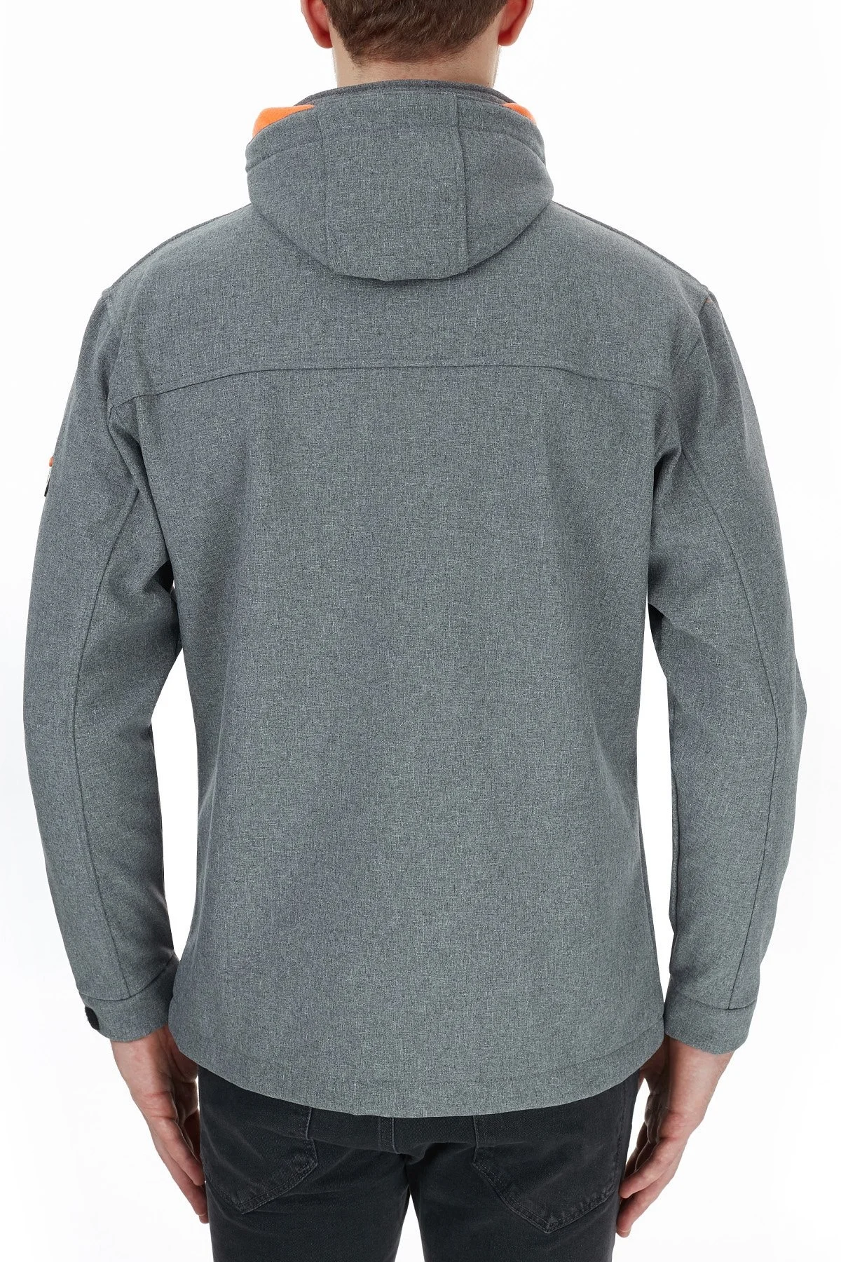 Norway Geographical Kapüşonlu Outdoor Erkek Mont TEMIX Açık Gri-Oranj - 6