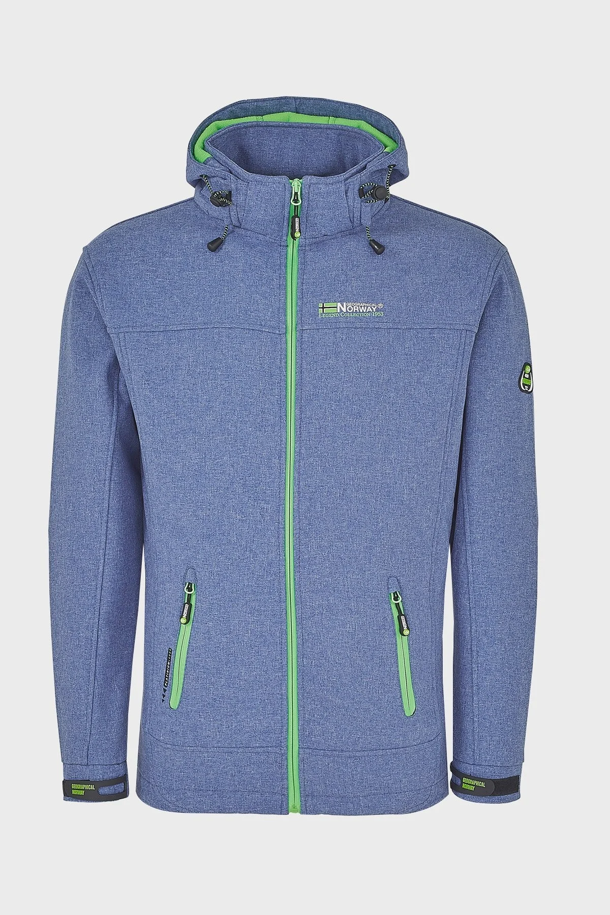 Norway Geographical Kapüşonlu Outdoor Erkek Mont TEMIX MAVİ-YEŞİL - 9