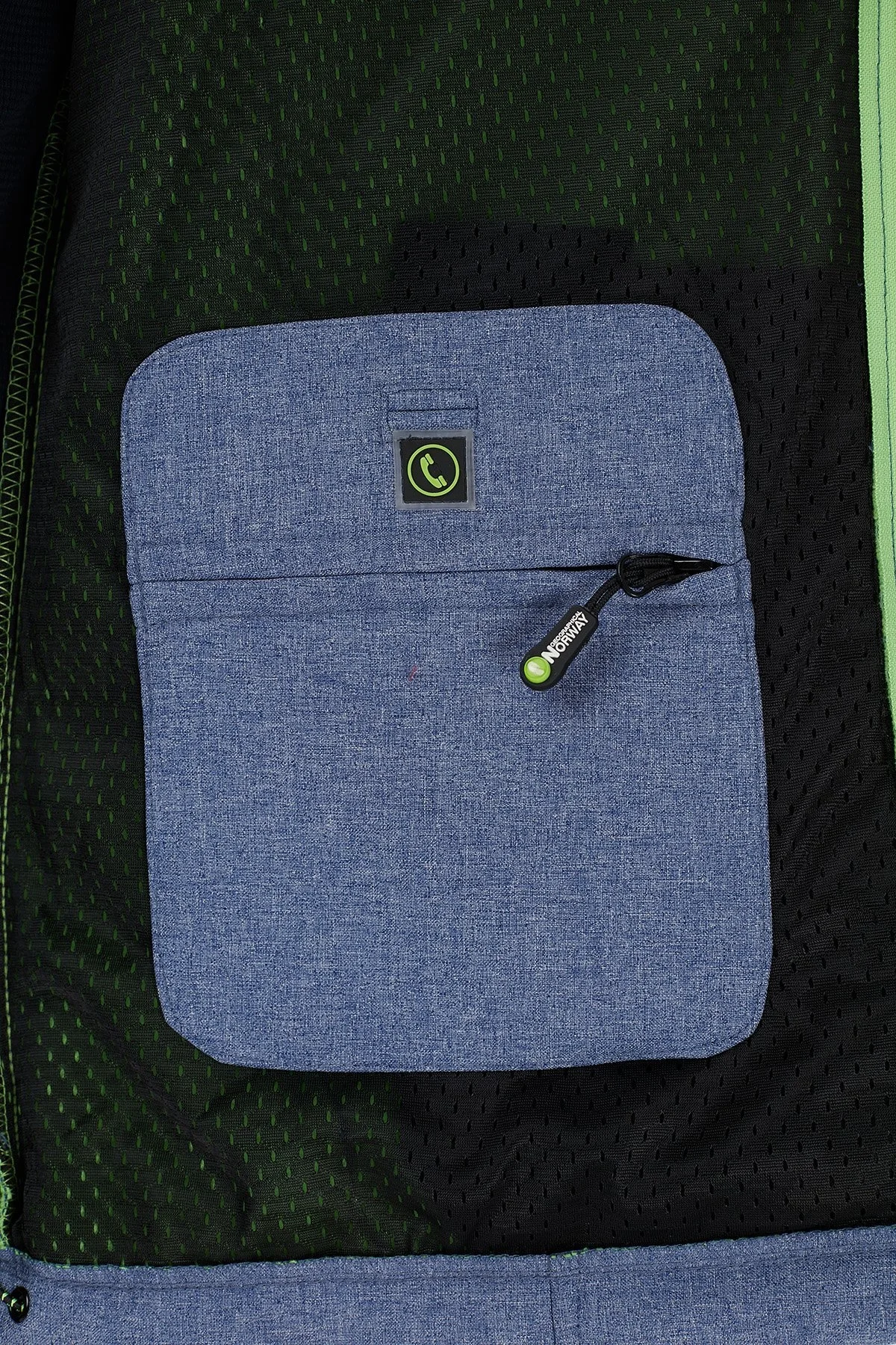 Norway Geographical Kapüşonlu Outdoor Erkek Mont TEMIX MAVİ-YEŞİL - 15