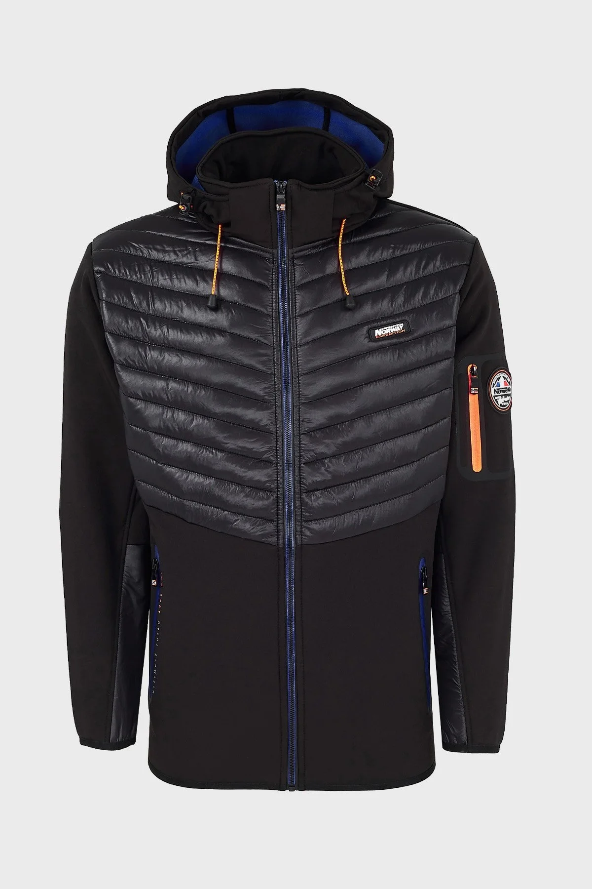 Norway Geographical Kapüşonlu Outdoor Erkek Mont TYLONSHELL SİYAH - 1