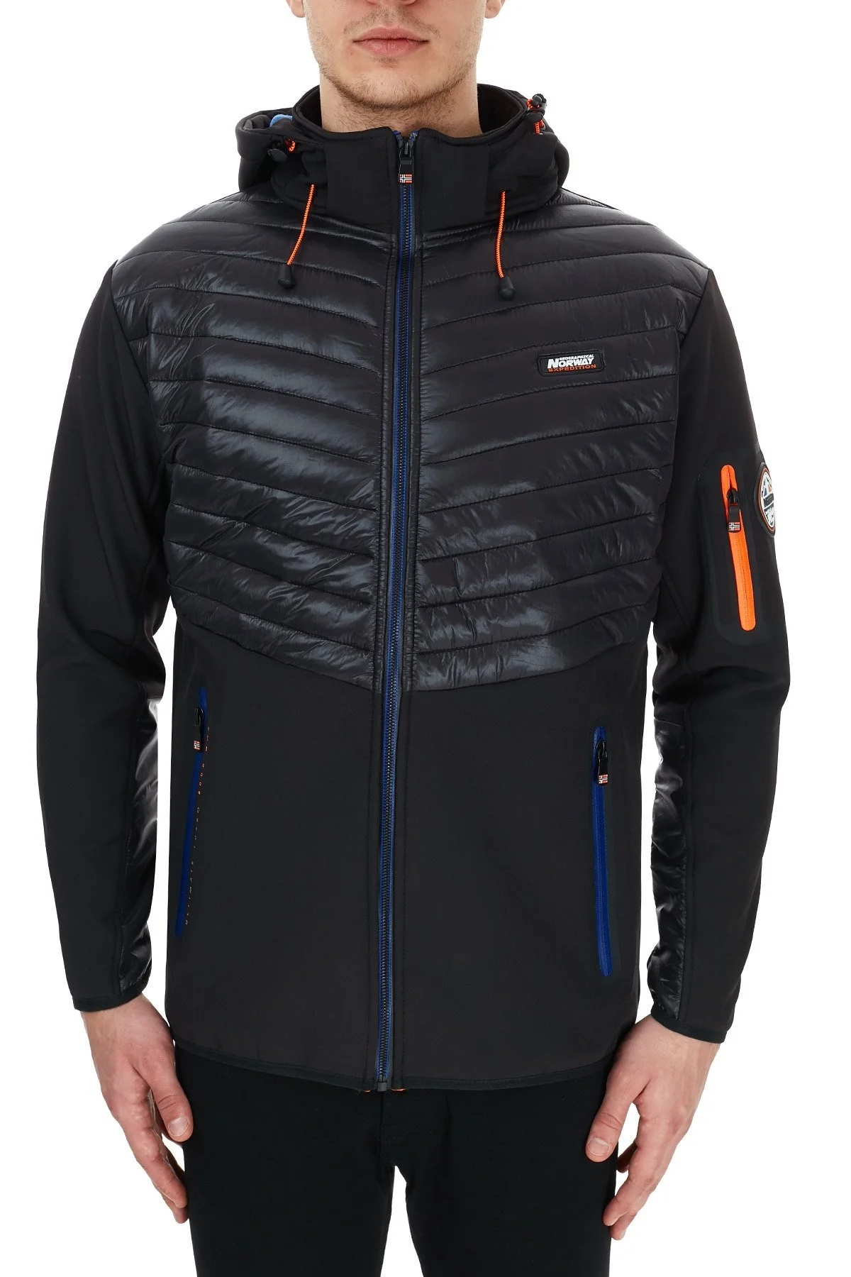 Norway Geographical Kapüşonlu Outdoor Erkek Mont TYLONSHELL SİYAH - 2