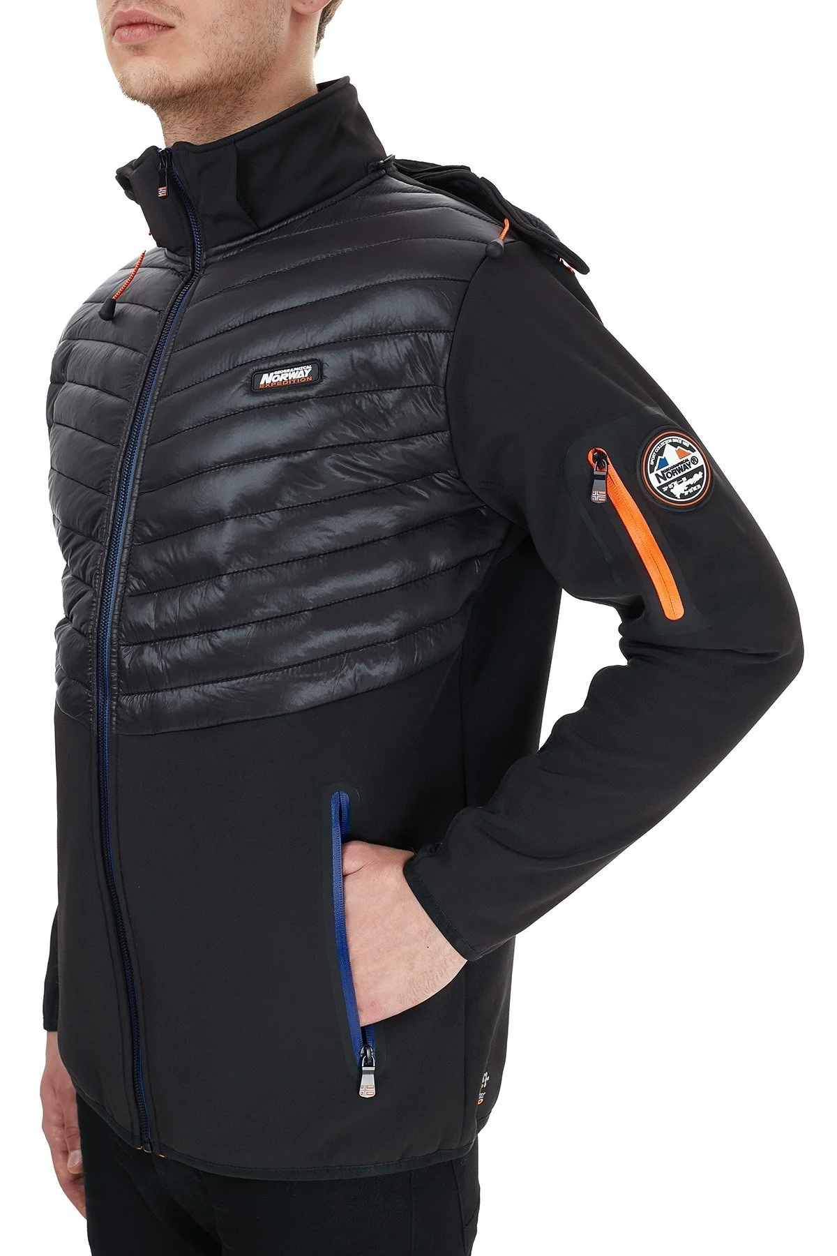 Norway Geographical Kapüşonlu Outdoor Erkek Mont TYLONSHELL SİYAH - 4