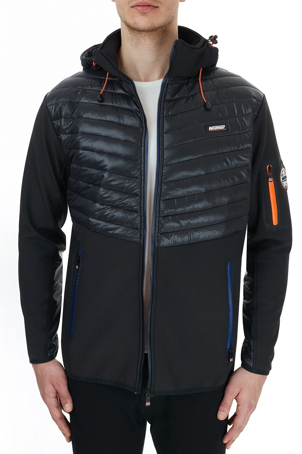 Norway Geographical Kapüşonlu Outdoor Erkek Mont TYLONSHELL SİYAH - 5