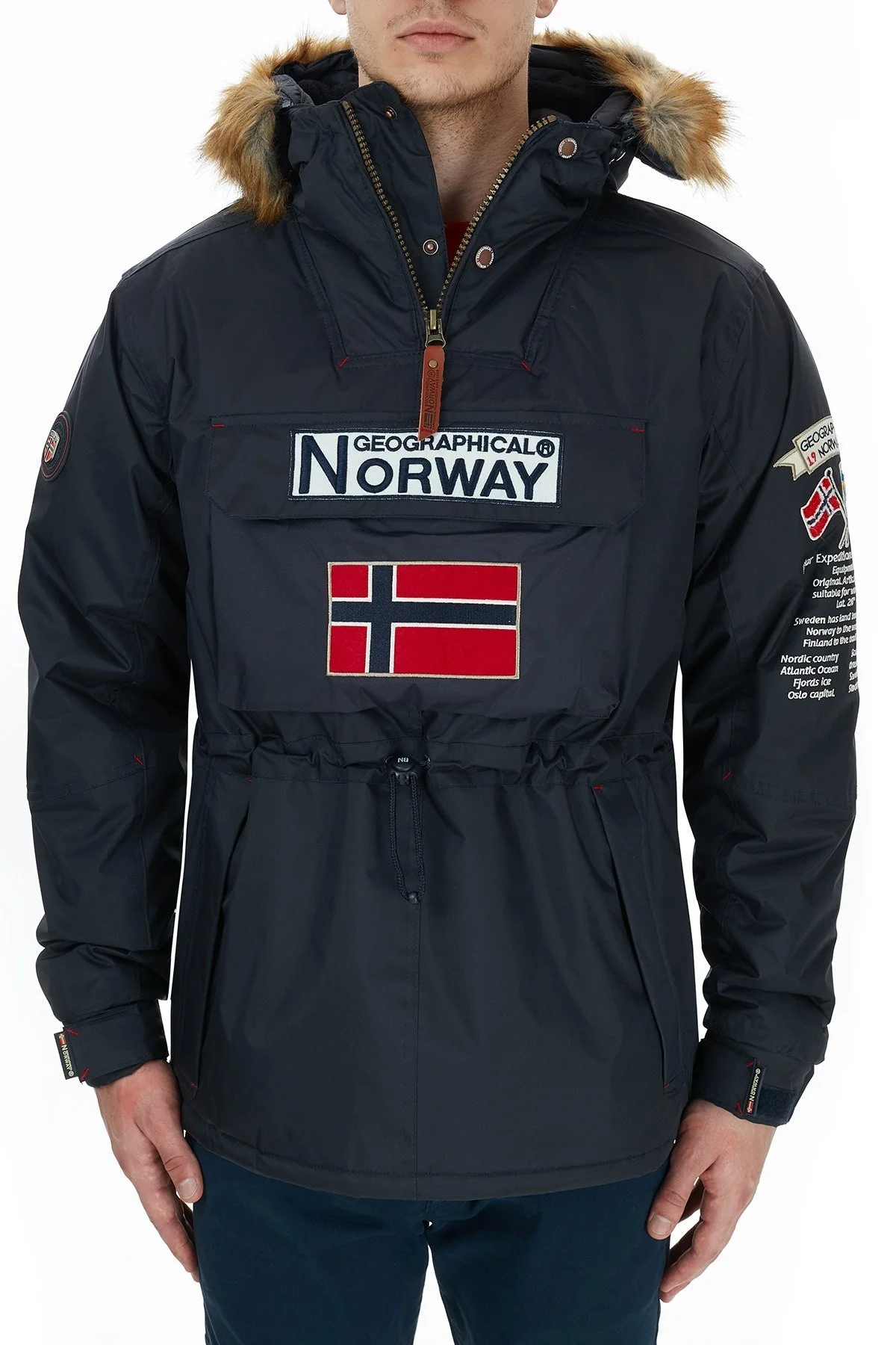Norway Geographical Kapüşonlu Outdoor Erkek Parka BARMAN LACİVERT - 2