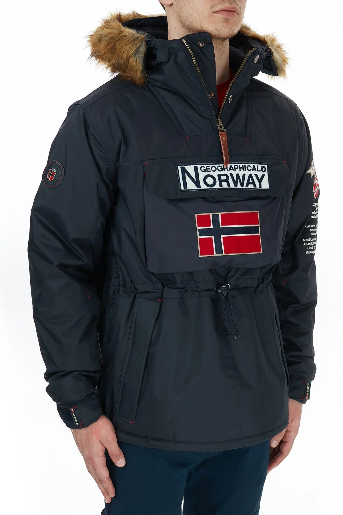 Norway Geographical Kapüşonlu Outdoor Erkek Parka BARMAN LACİVERT - 3