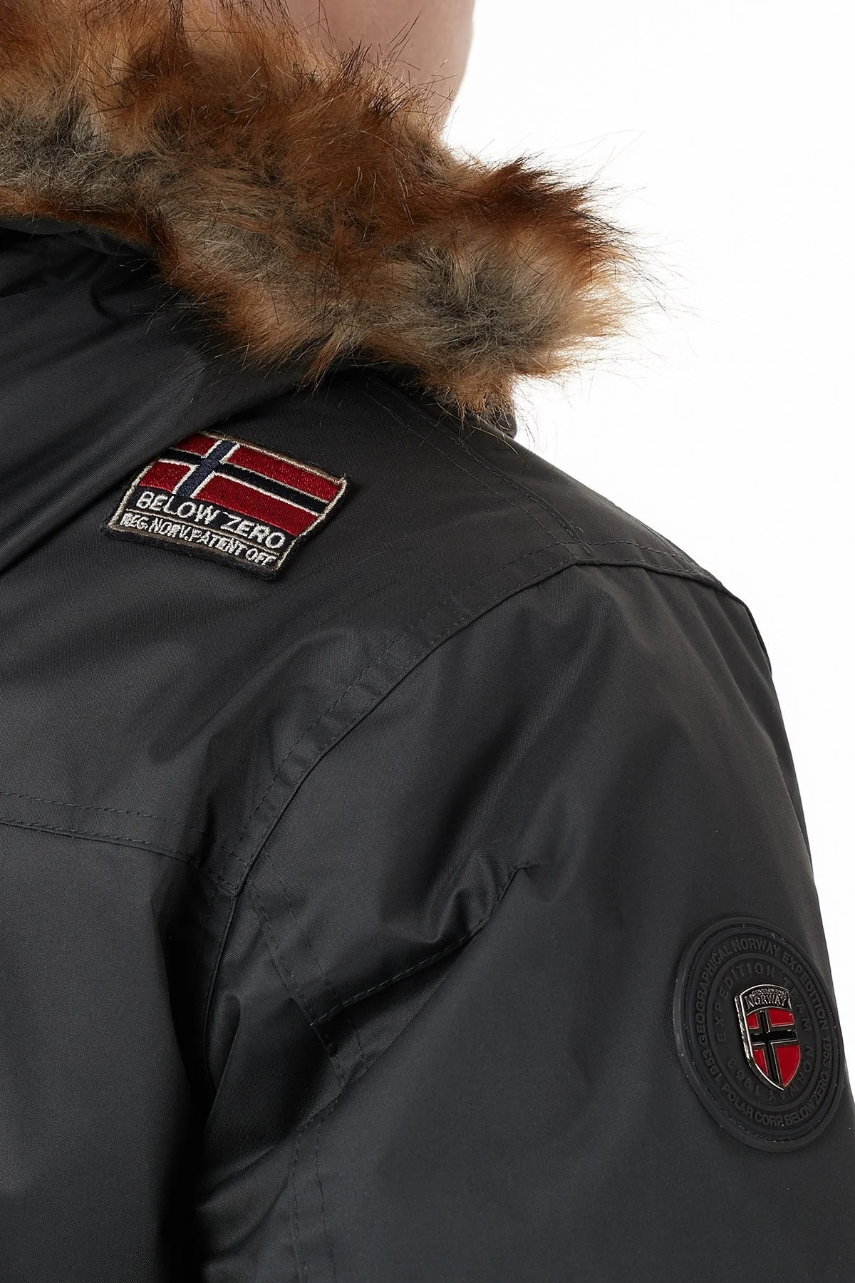 Norway Geographical Kapüşonlu Outdoor Erkek Parka BARMAN KOYU GRİ - 7