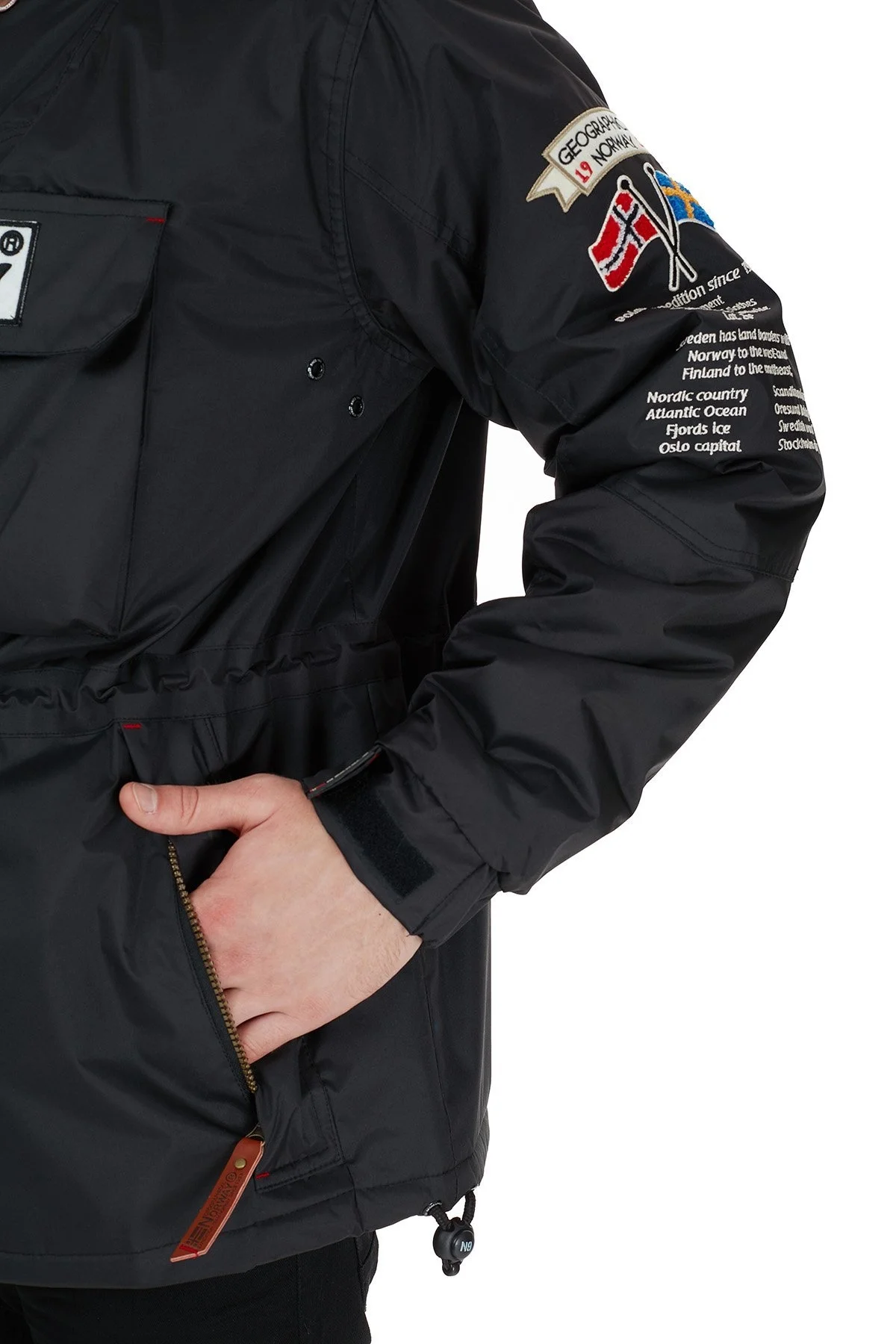 Norway Geographical Kapüşonlu Outdoor Erkek Parka BARMAN SİYAH - 6