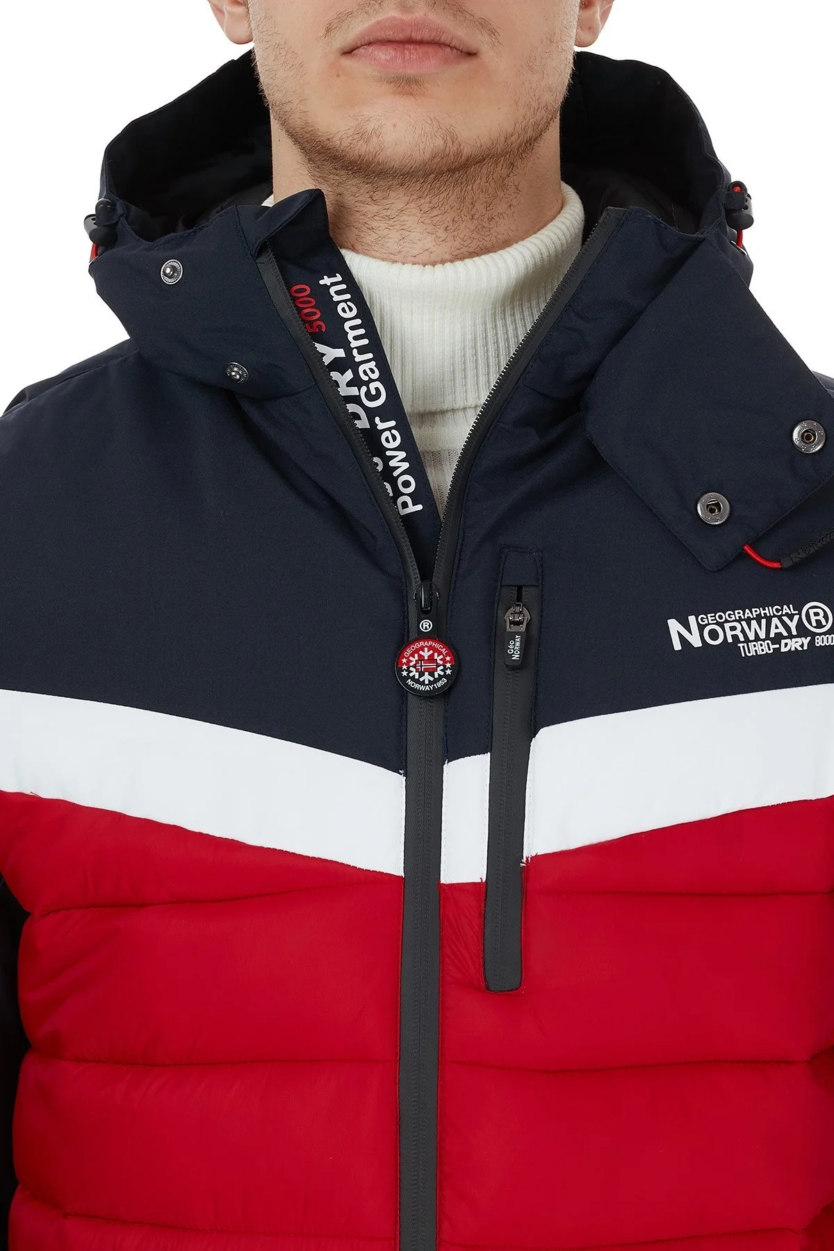 Norway Geographical Kapüşonlu Outdoor Erkek Parka BENOIT KIRMIZI-LACİVERT - 5