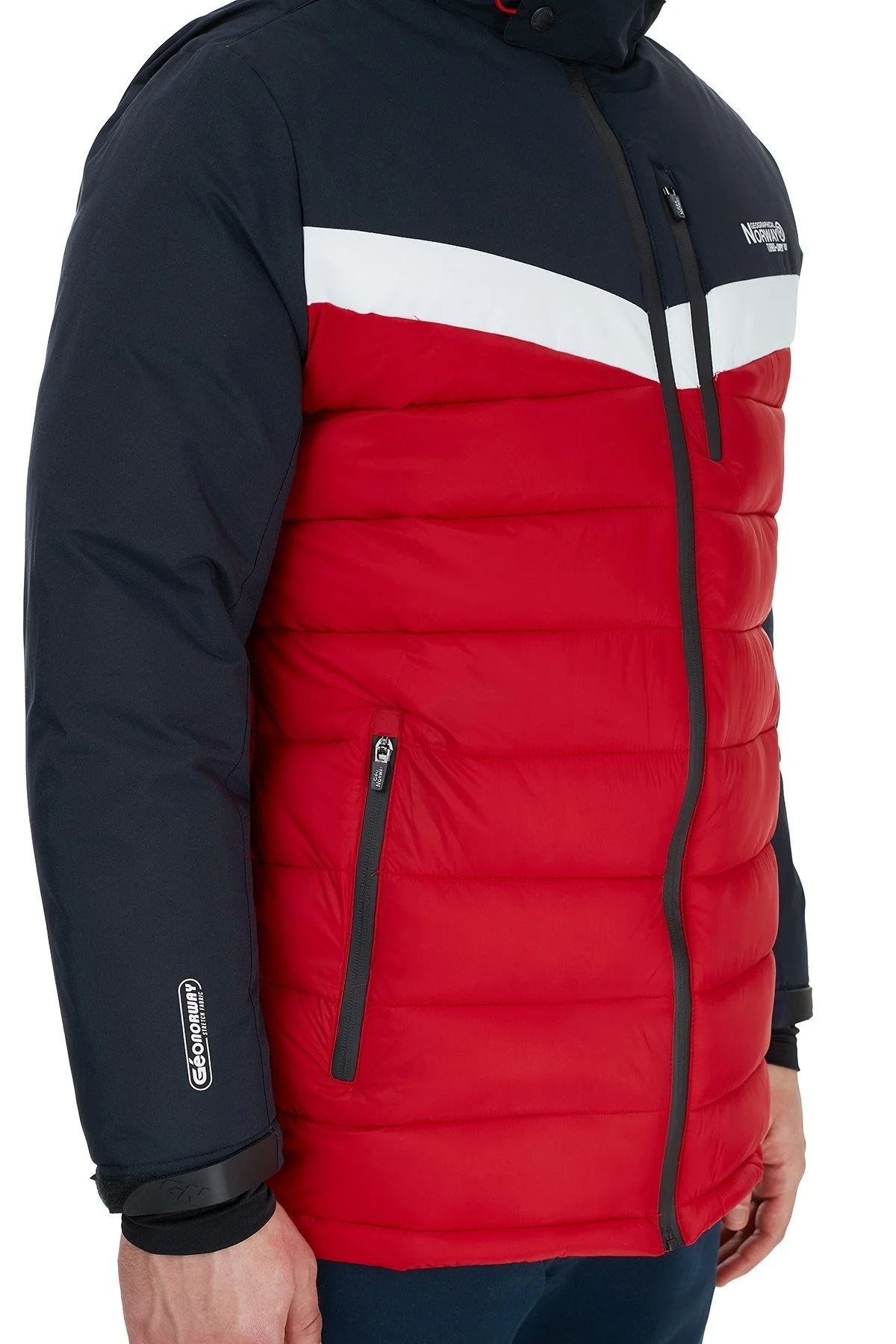 Norway Geographical Kapüşonlu Outdoor Erkek Parka BENOIT KIRMIZI-LACİVERT - 8