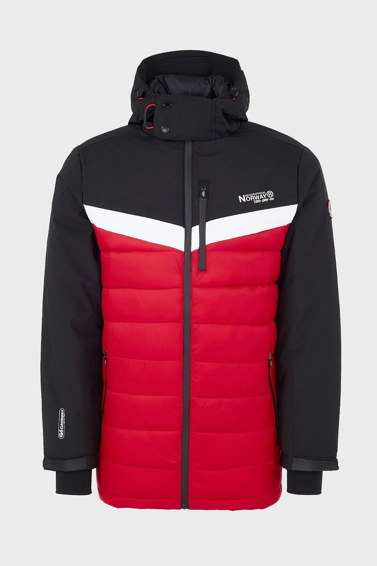 Norway Geographical Kapüşonlu Outdoor Erkek Parka BENOIT KIRMIZI-SİYAH - 1