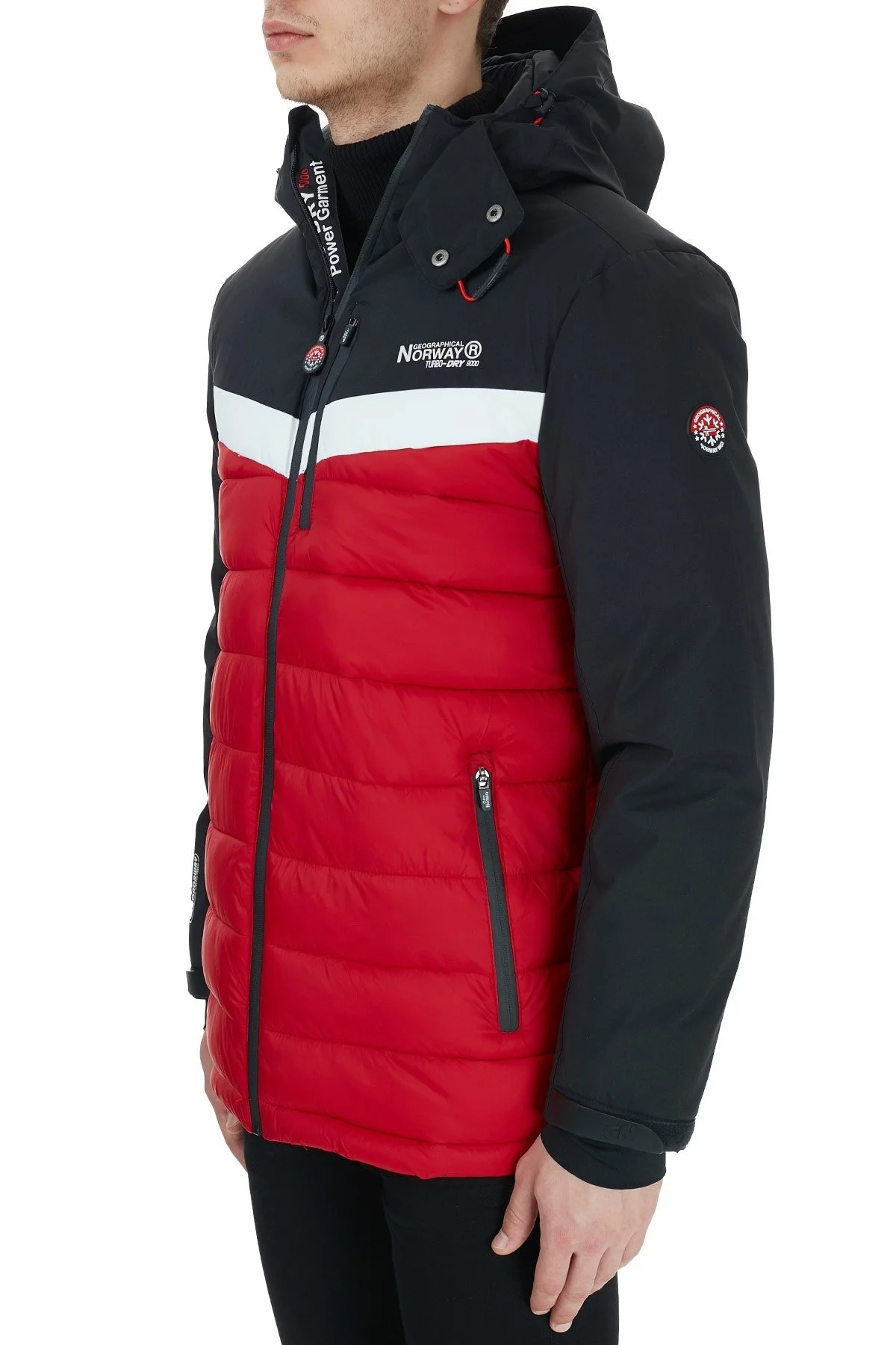 Norway Geographical Kapüşonlu Outdoor Erkek Parka BENOIT KIRMIZI-SİYAH - 3