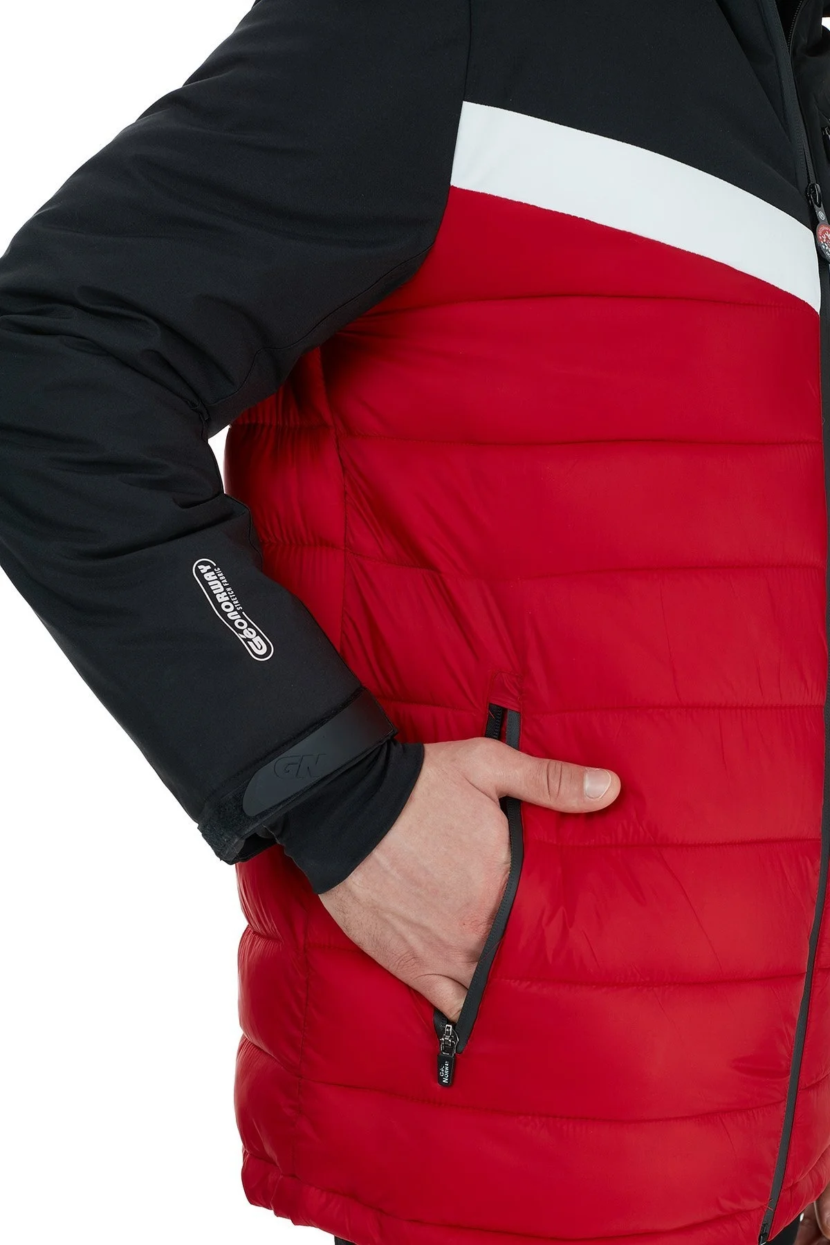 Norway Geographical Kapüşonlu Outdoor Erkek Parka BENOIT KIRMIZI-SİYAH - 8