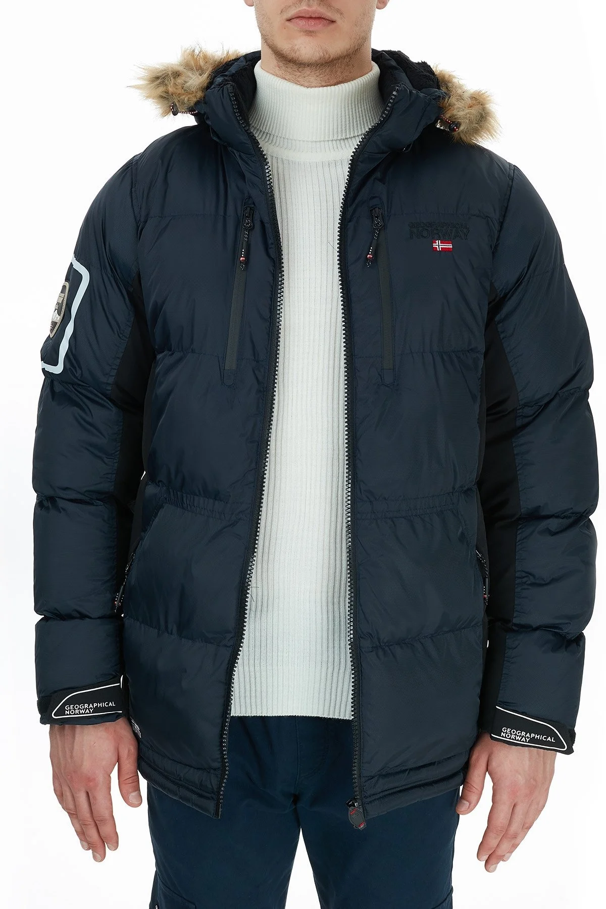 Norway Geographical Kapüşonlu Outdoor Erkek Parka DANONE LACİVERT - 4