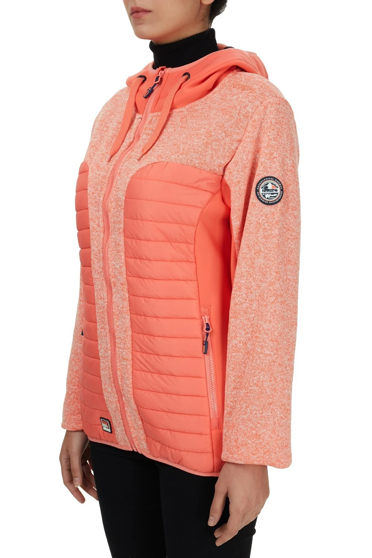 Norway Geographical Kapüşonlu Outdoor Bayan Mont TAQUEUSE MERCAN - 3