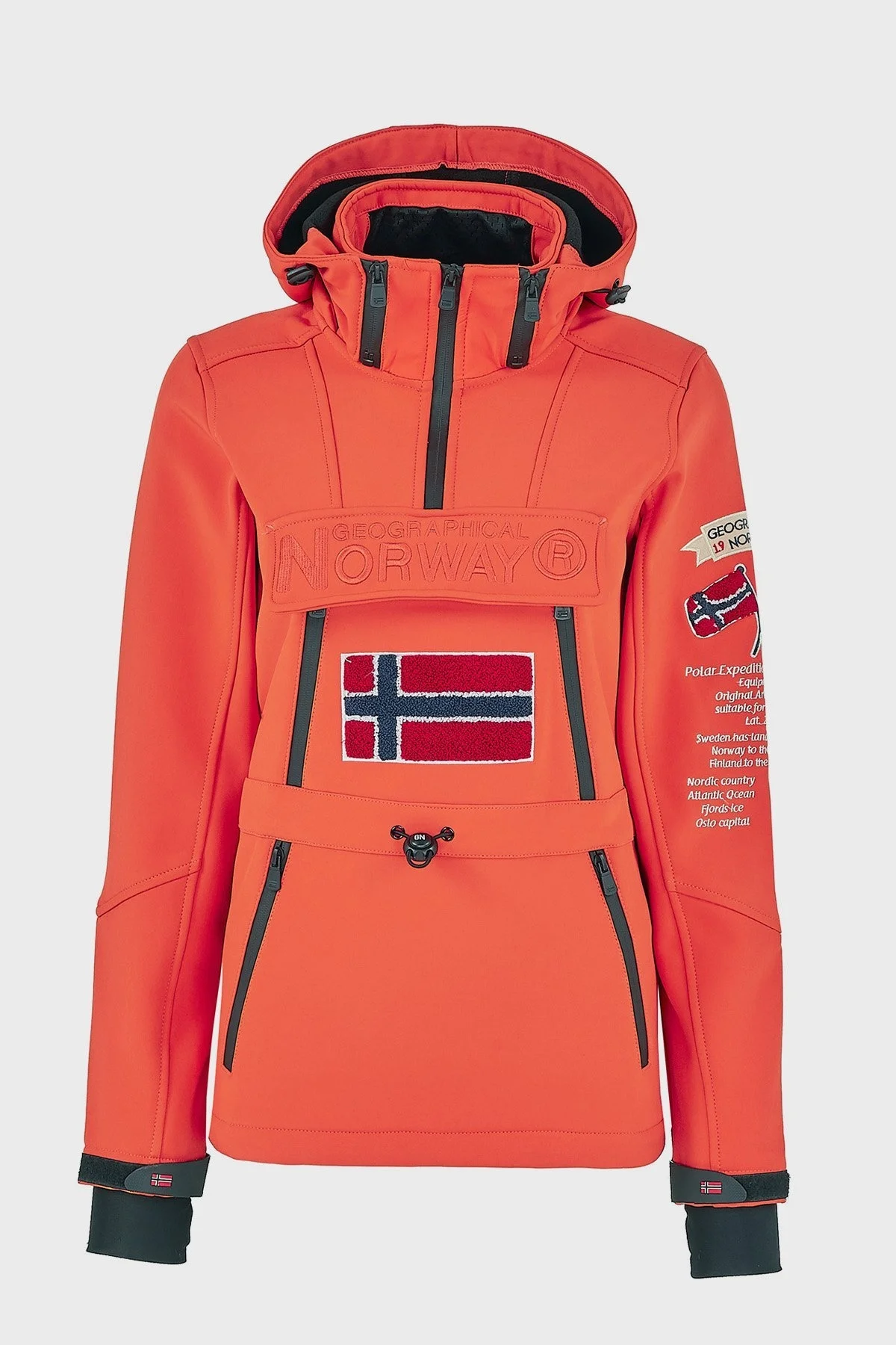 Norway Geographical Kapüşonlu Outdoor Bayan Mont TOPALE ORANGE - 1