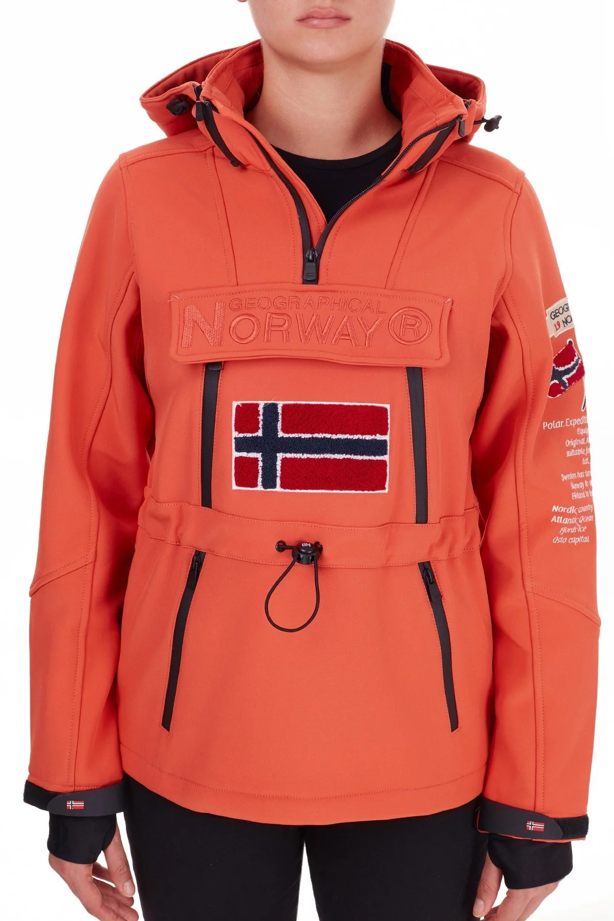 Norway Geographical Kapüşonlu Outdoor Bayan Mont TOPALE ORANGE - 2