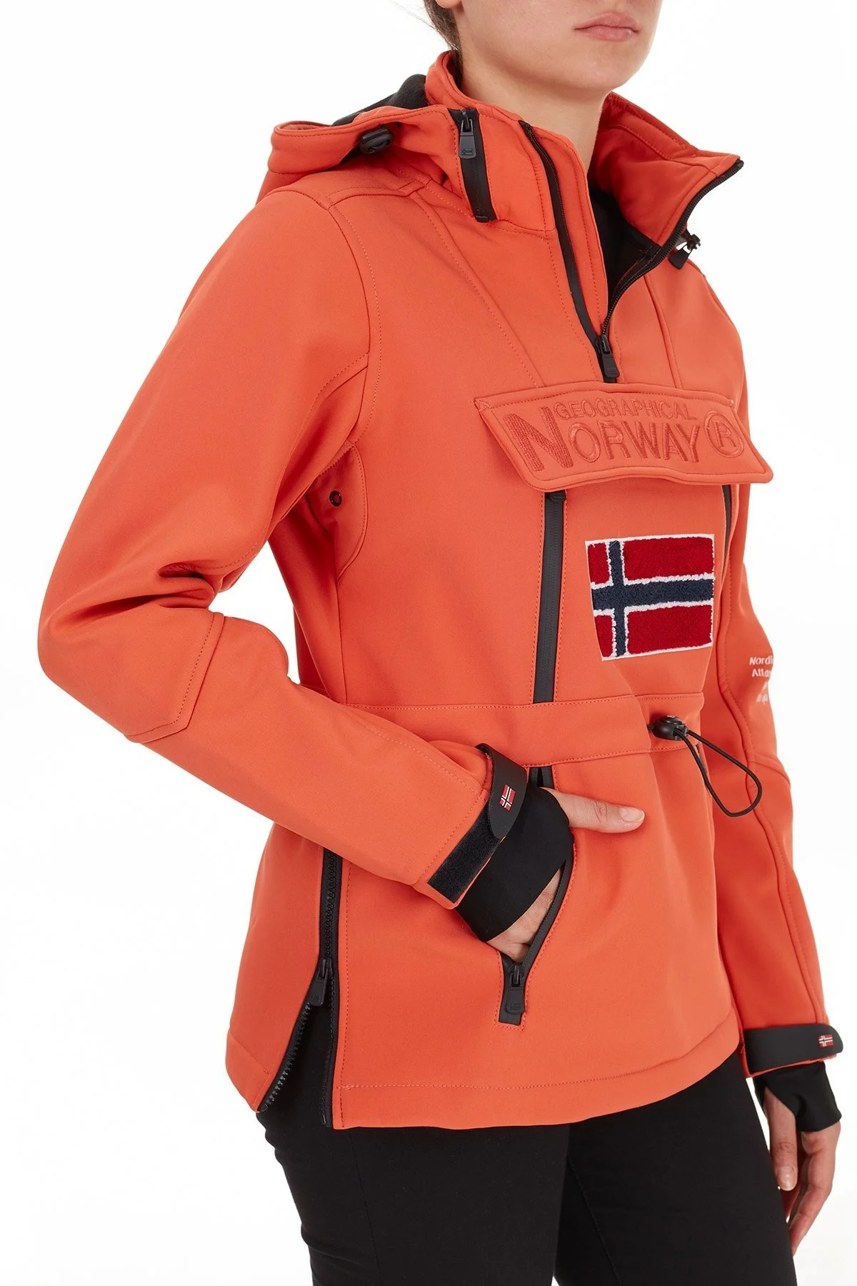 Norway Geographical Kapüşonlu Outdoor Bayan Mont TOPALE ORANGE - 5
