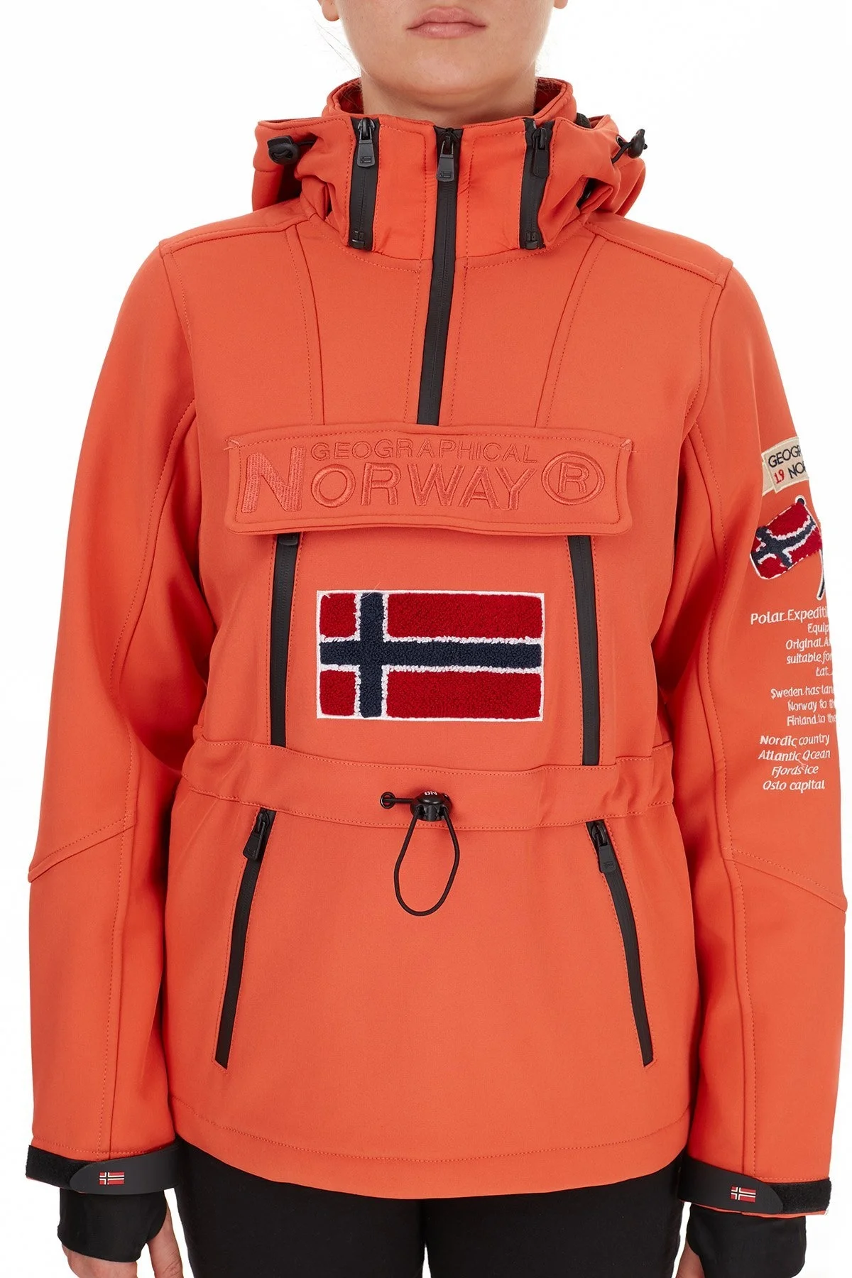 Norway Geographical Kapüşonlu Outdoor Bayan Mont TOPALE ORANGE - 6