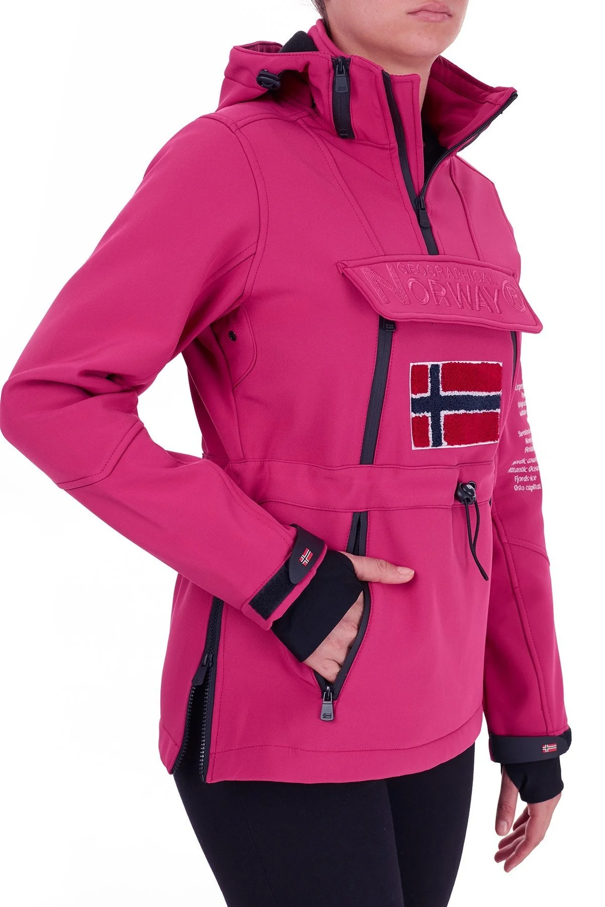 Norway Geographical Kapüşonlu Outdoor Bayan Mont TOPALE FUŞYA - 4