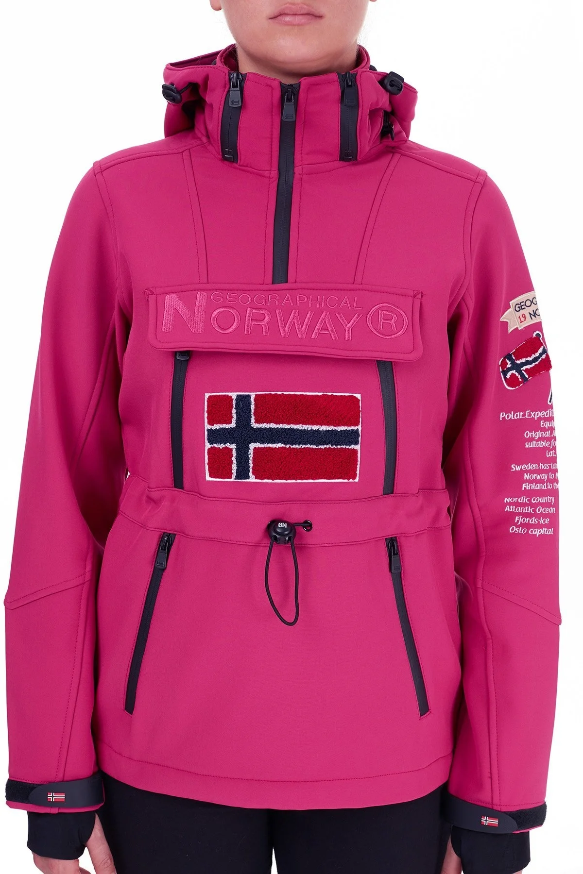 Norway Geographical Kapüşonlu Outdoor Bayan Mont TOPALE FUŞYA - 5