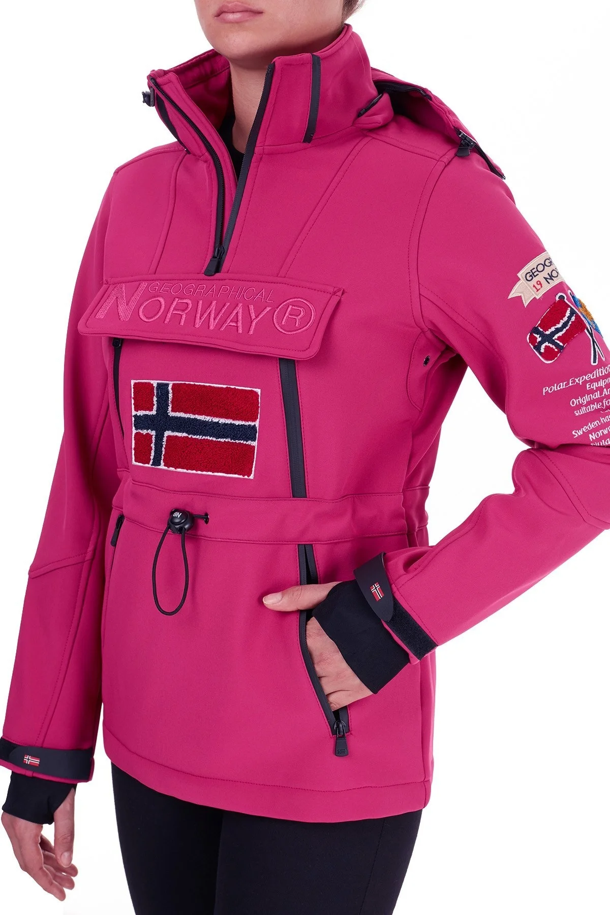 Norway Geographical Kapüşonlu Outdoor Bayan Mont TOPALE FUŞYA - 6