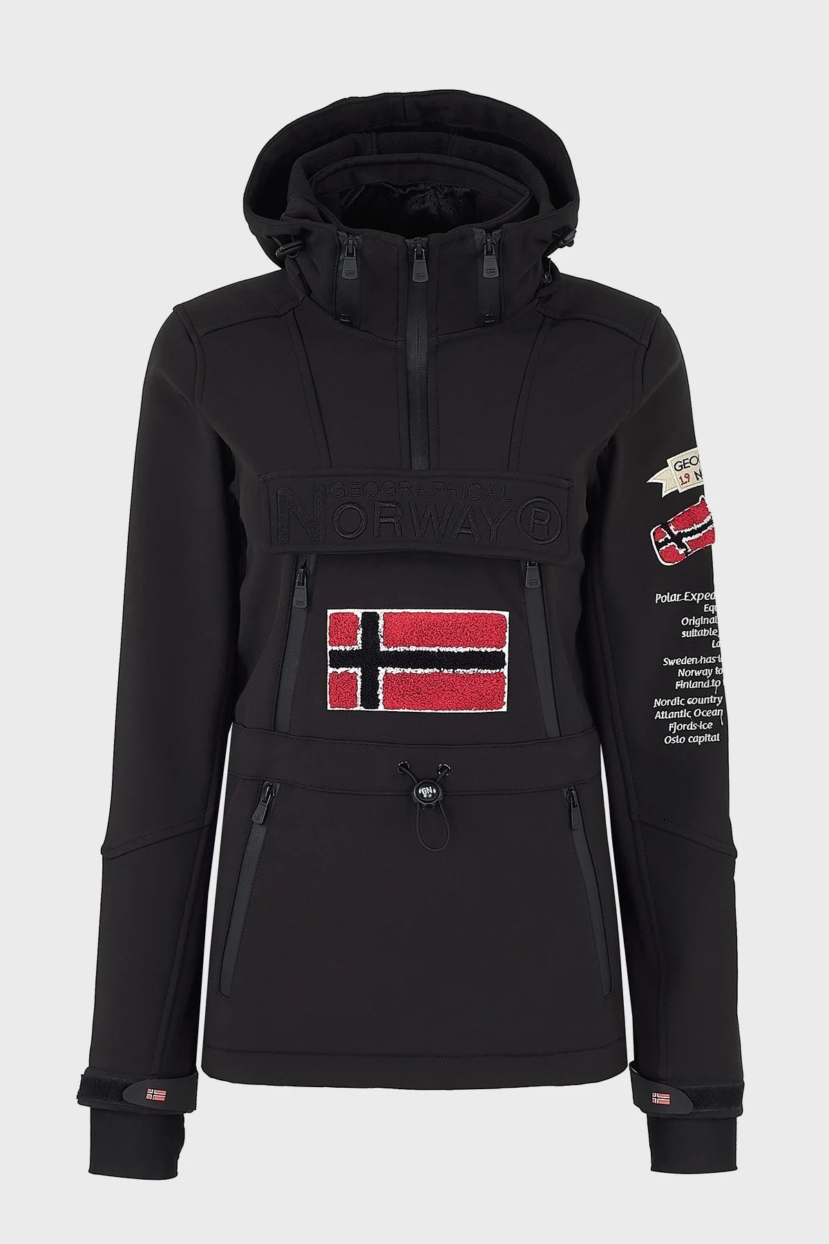 Norway Geographical Kapüşonlu Outdoor Bayan Mont TOPALE SİYAH - 8