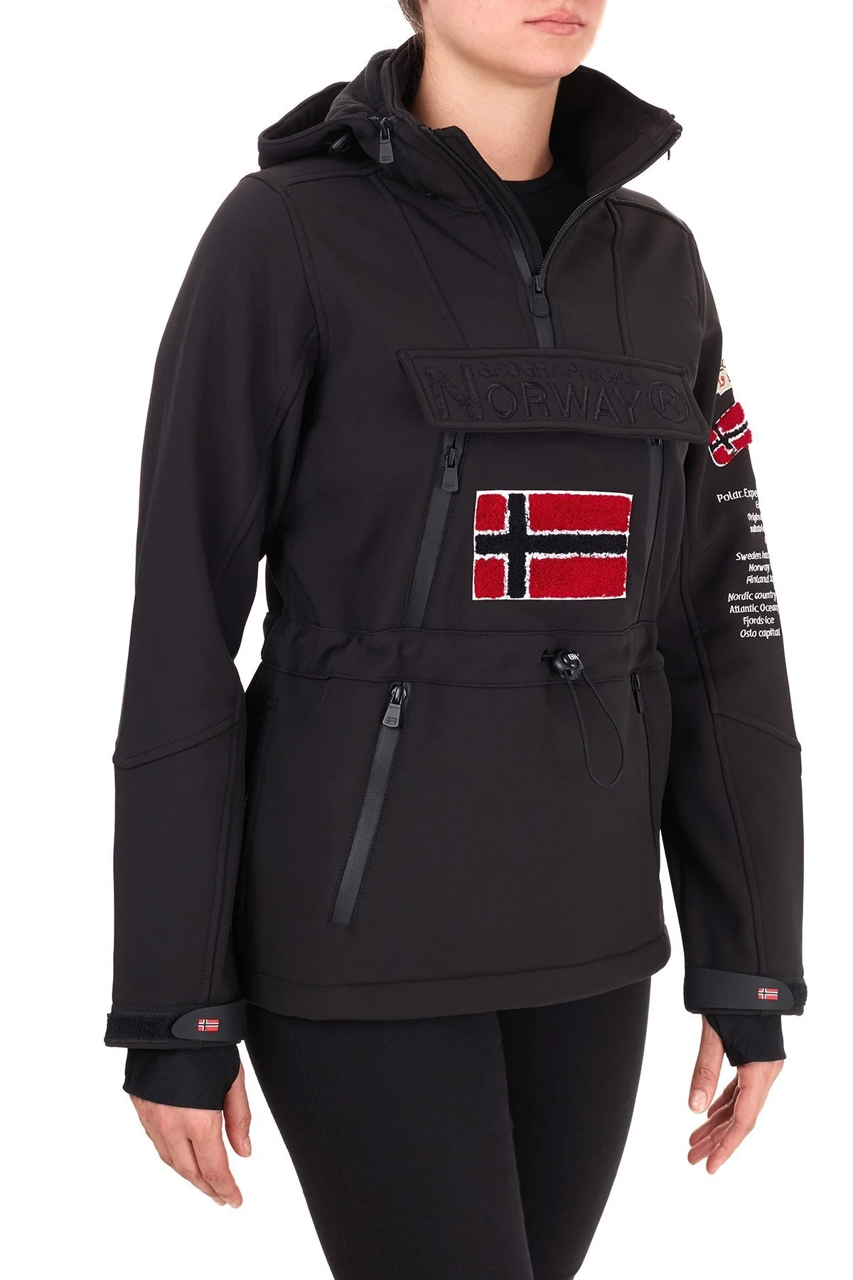Norway Geographical Kapüşonlu Outdoor Bayan Mont TOPALE SİYAH - 9