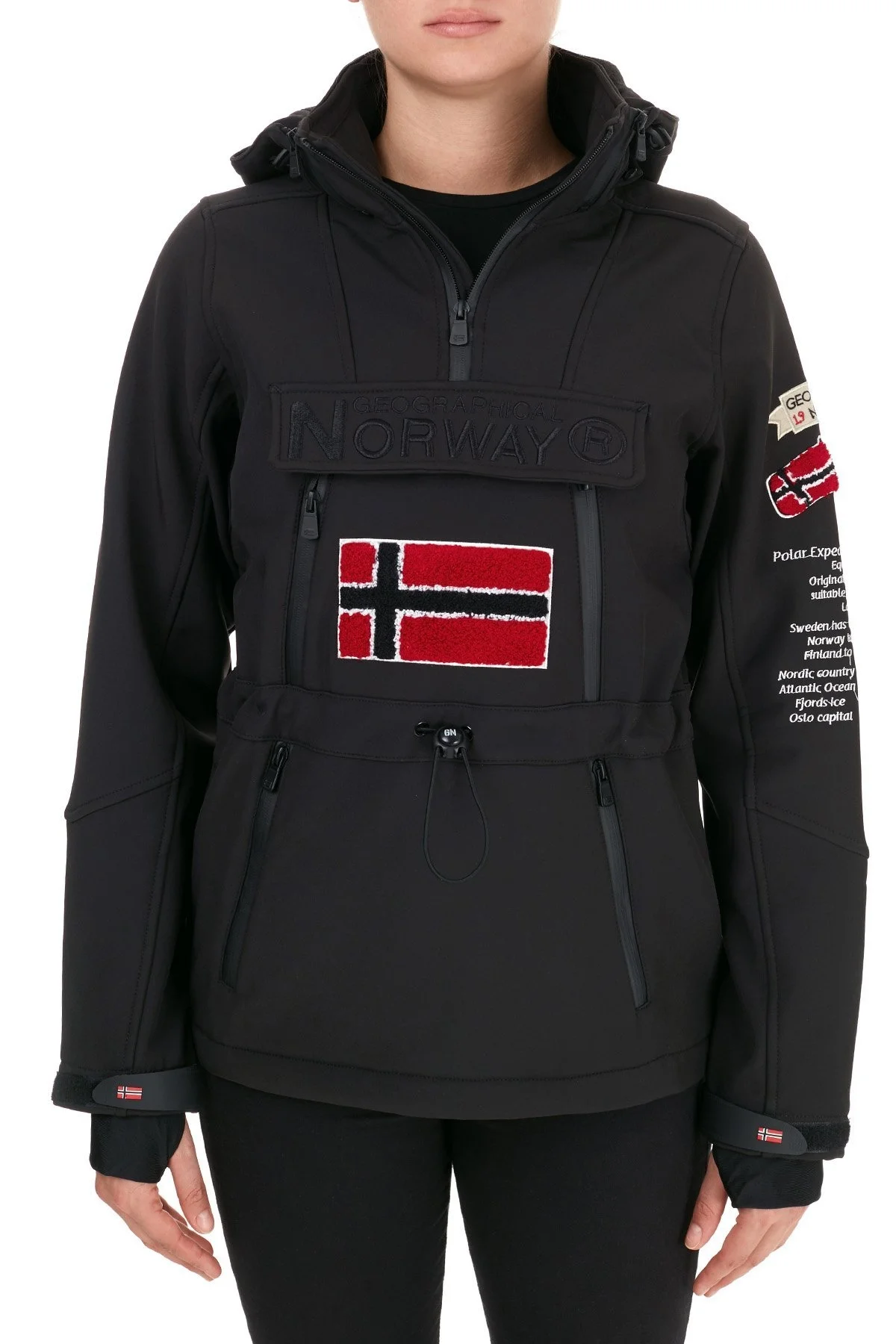 Norway Geographical Kapüşonlu Outdoor Bayan Mont TOPALE SİYAH - 10