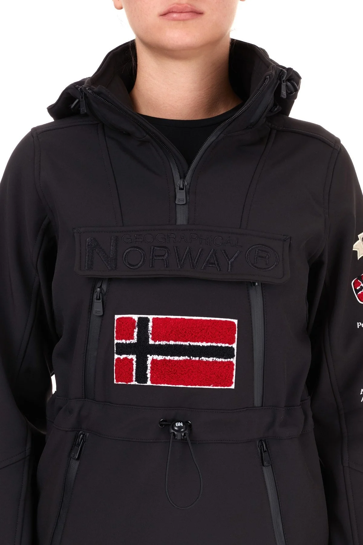 Norway Geographical Kapüşonlu Outdoor Bayan Mont TOPALE SİYAH - 14
