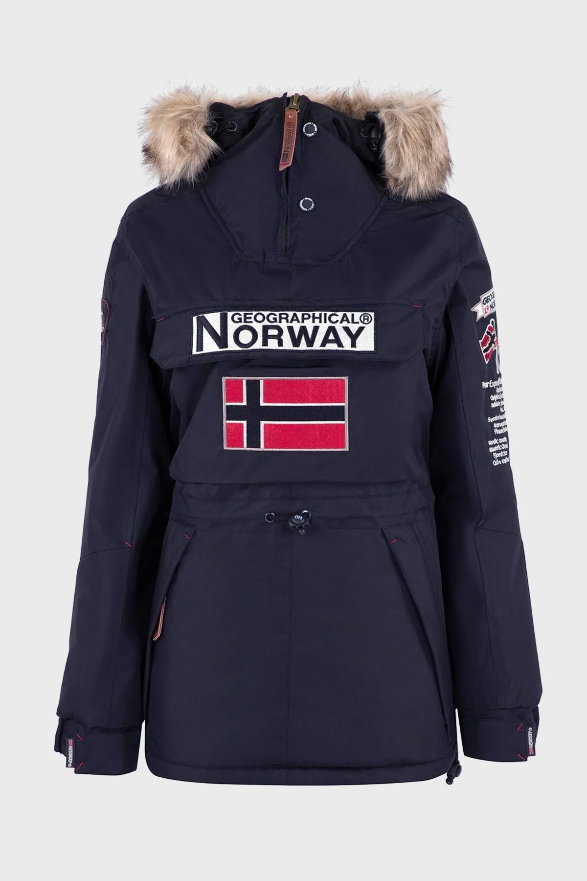 Norway Geographical Kapüşonlu Outdoor Bayan Parka BRIDGET LACİVERT - 1