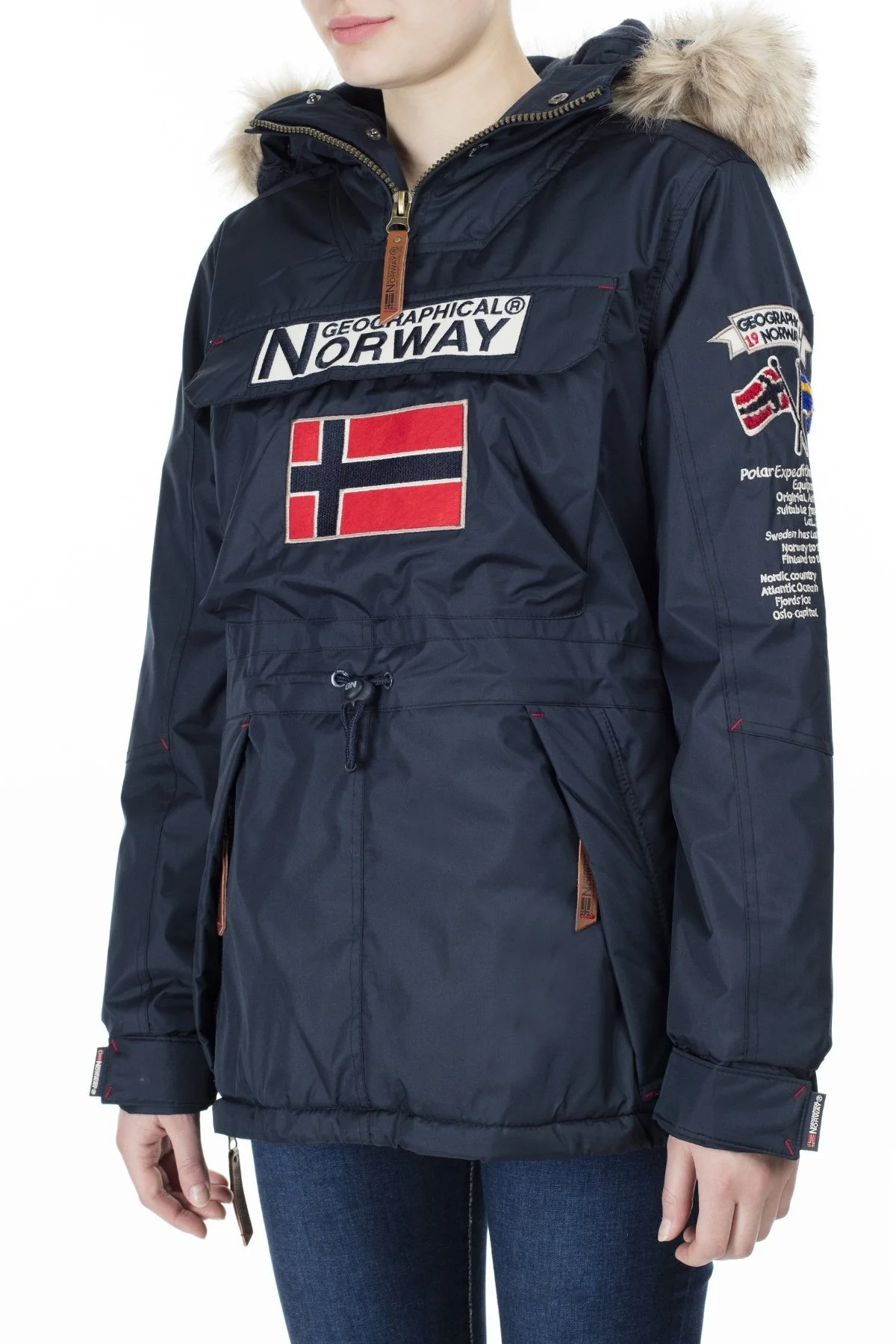 Norway Geographical Kapüşonlu Outdoor Bayan Parka BRIDGET LACİVERT - 2