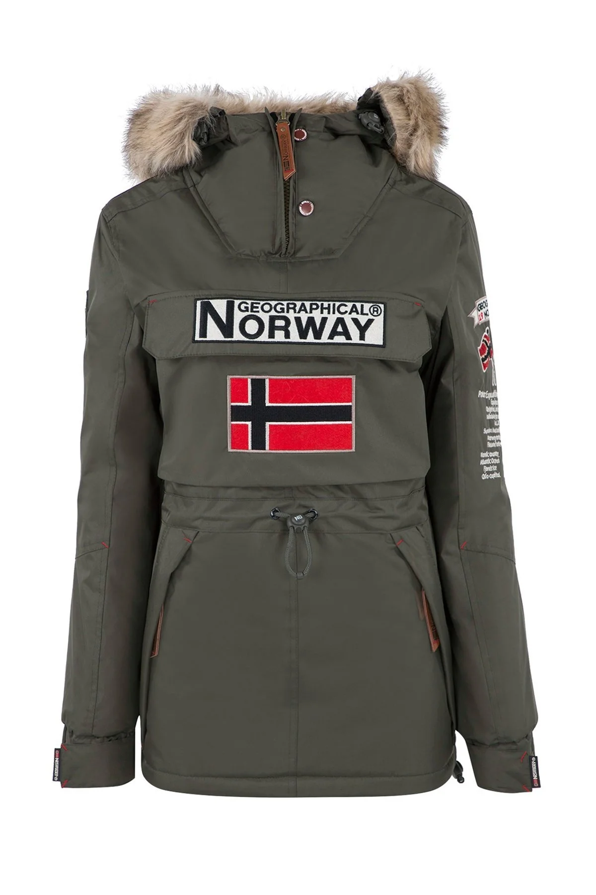 Norway Geographical Kapüşonlu Outdoor Bayan Parka BRIDGET HAKİ - 1