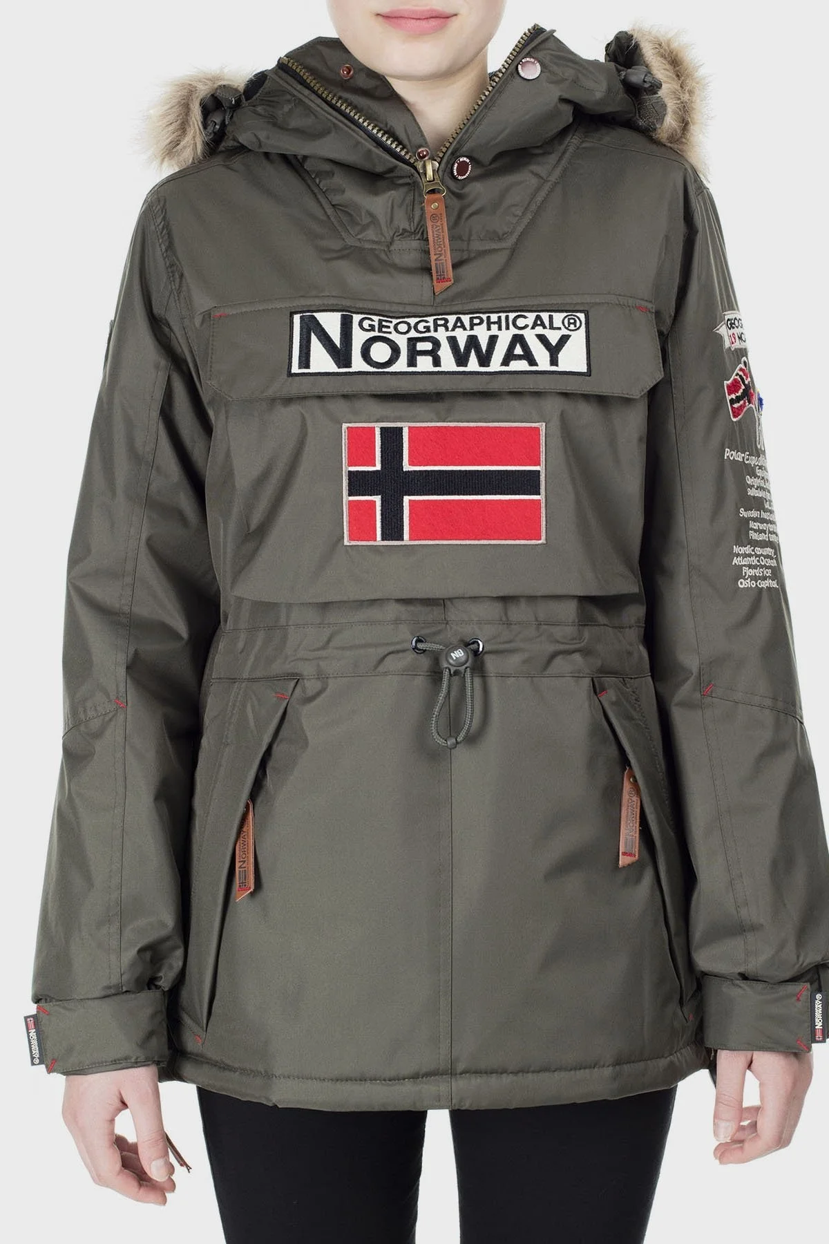 Norway Geographical Kapüşonlu Outdoor Bayan Parka BRIDGET HAKİ - 3