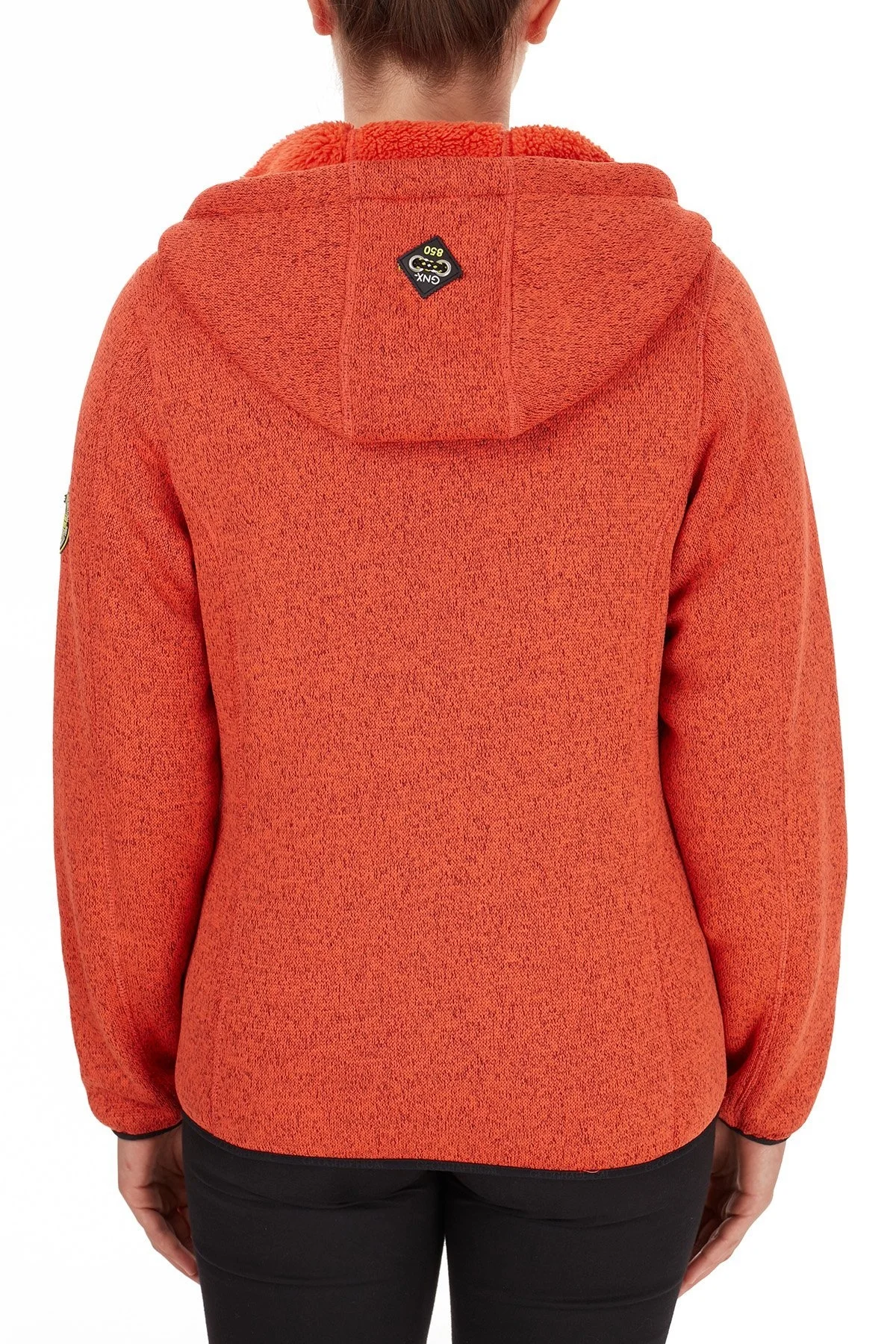 Norway Geographical Yumuşak Dokulu Soğuğa Dayanıklı Kapüşonlu Outdoor Bayan Polar TORCHE ORANGE - 5