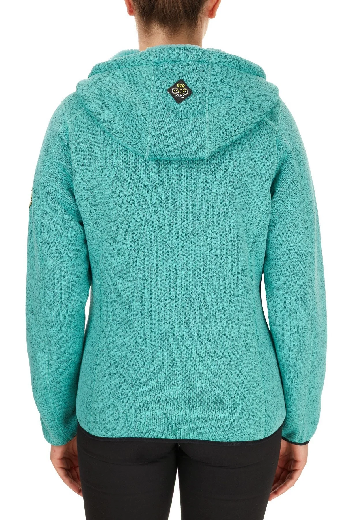 Norway Geographical Yumuşak Dokulu Soğuğa Dayanıklı Kapüşonlu Outdoor Bayan Polar TORCHE YEŞİL - 5