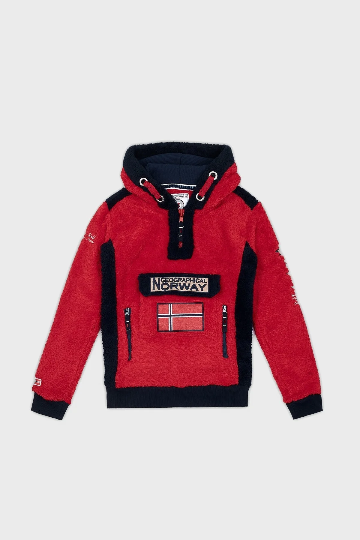 Norway Geographical Kapüşonlu Outdoor Polar Çocuk Sweat GYMCLASS B KIRMIZI - 1