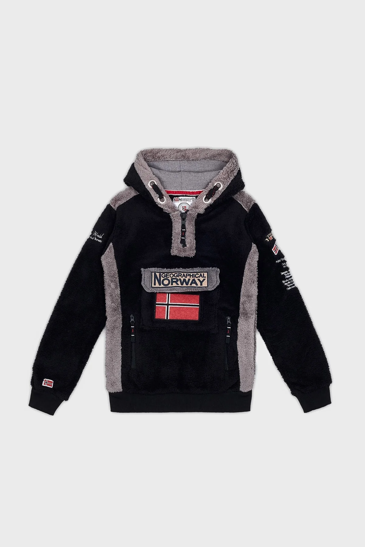 Norway Geographical Kapüşonlu Outdoor Polar Çocuk Sweat GYMCLASS B SİYAH - 1