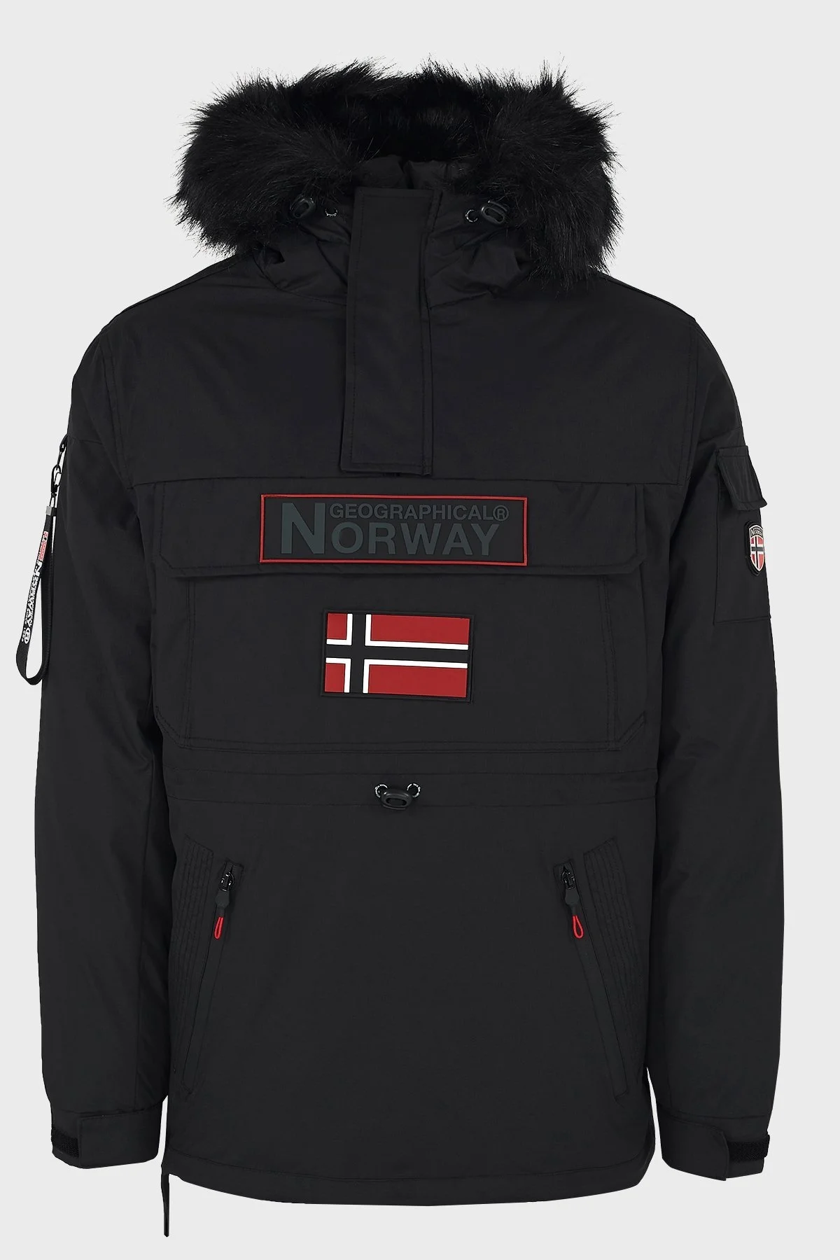 Norway Geographical Kapüşonlu Soğuğa Dayanıklı Outdoor Erkek Parka BRUNO N SİYAH - 1