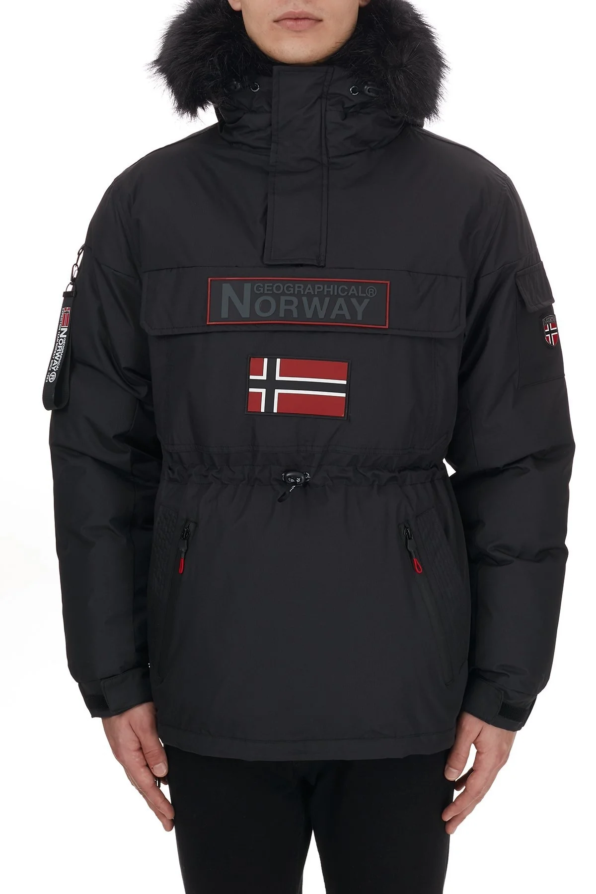 Norway Geographical Kapüşonlu Soğuğa Dayanıklı Outdoor Erkek Parka BRUNO N SİYAH - 2