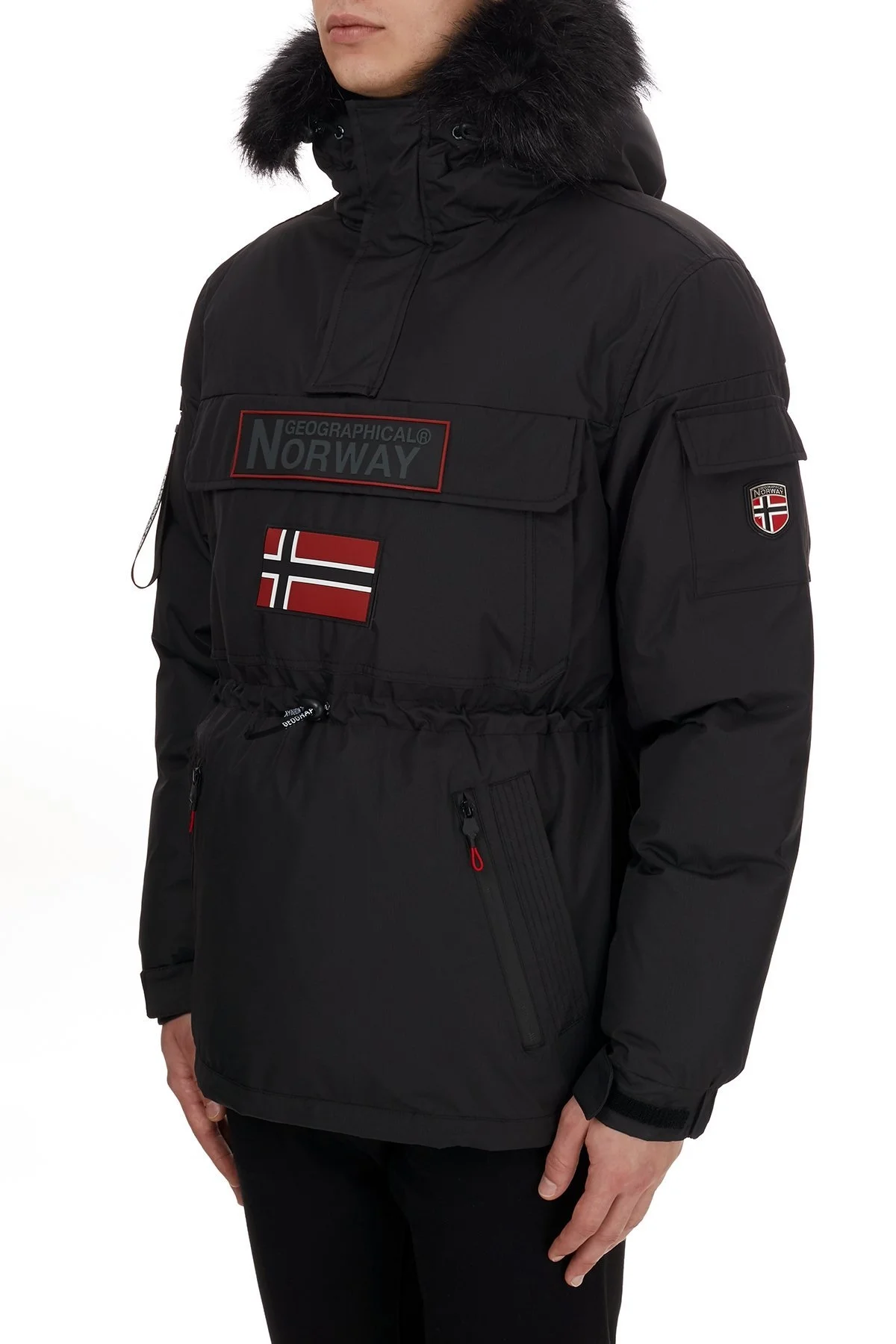 Norway Geographical Kapüşonlu Soğuğa Dayanıklı Outdoor Erkek Parka BRUNO N SİYAH - 3