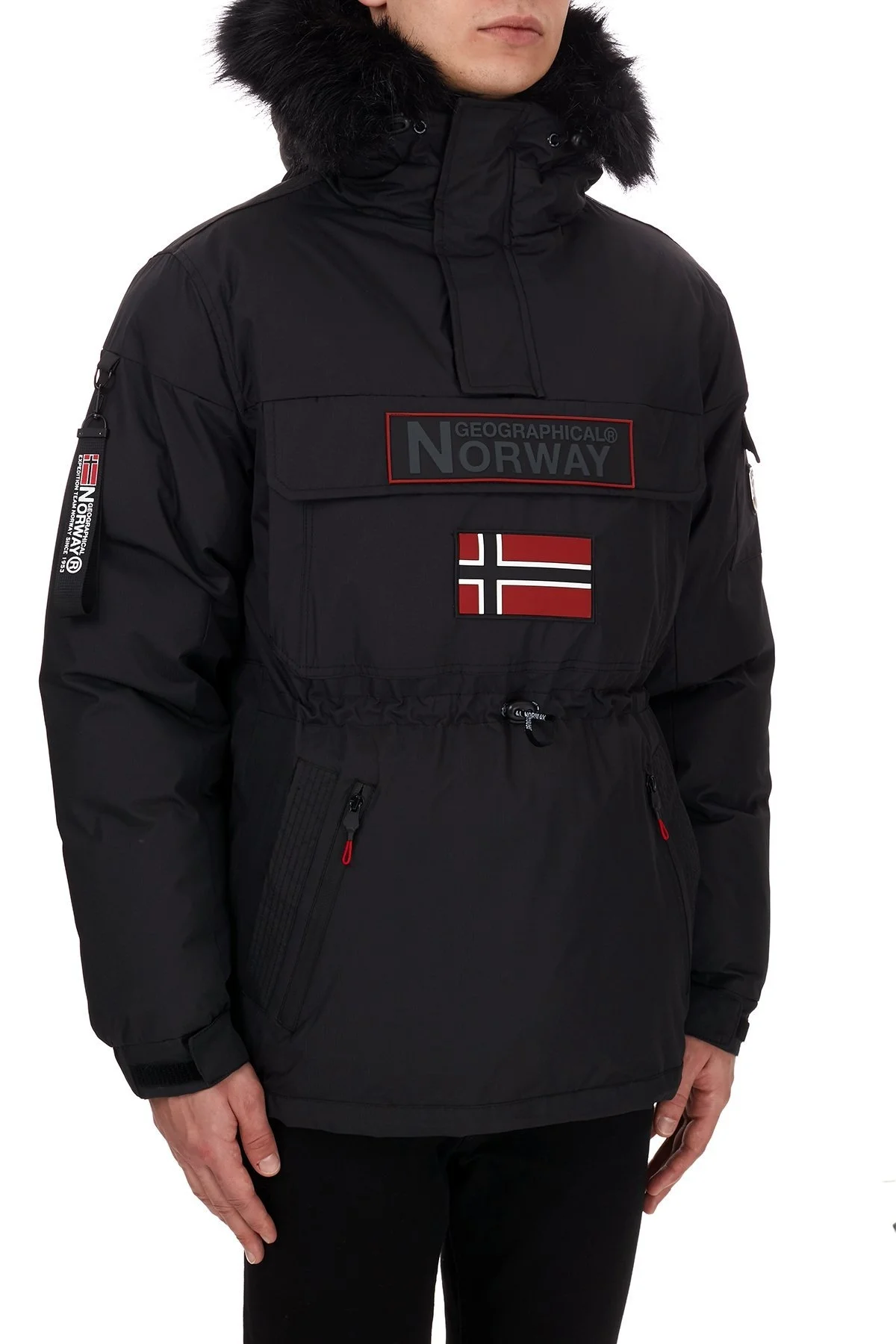 Norway Geographical Kapüşonlu Soğuğa Dayanıklı Outdoor Erkek Parka BRUNO N SİYAH - 4