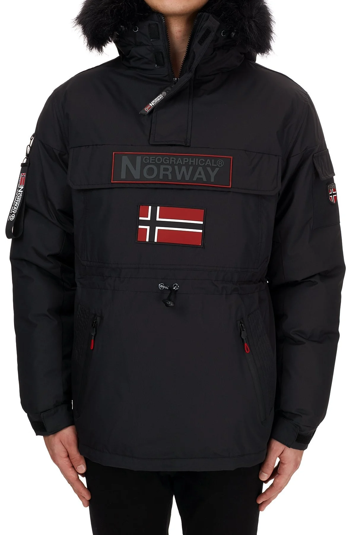 Norway Geographical Kapüşonlu Soğuğa Dayanıklı Outdoor Erkek Parka BRUNO N SİYAH - 5