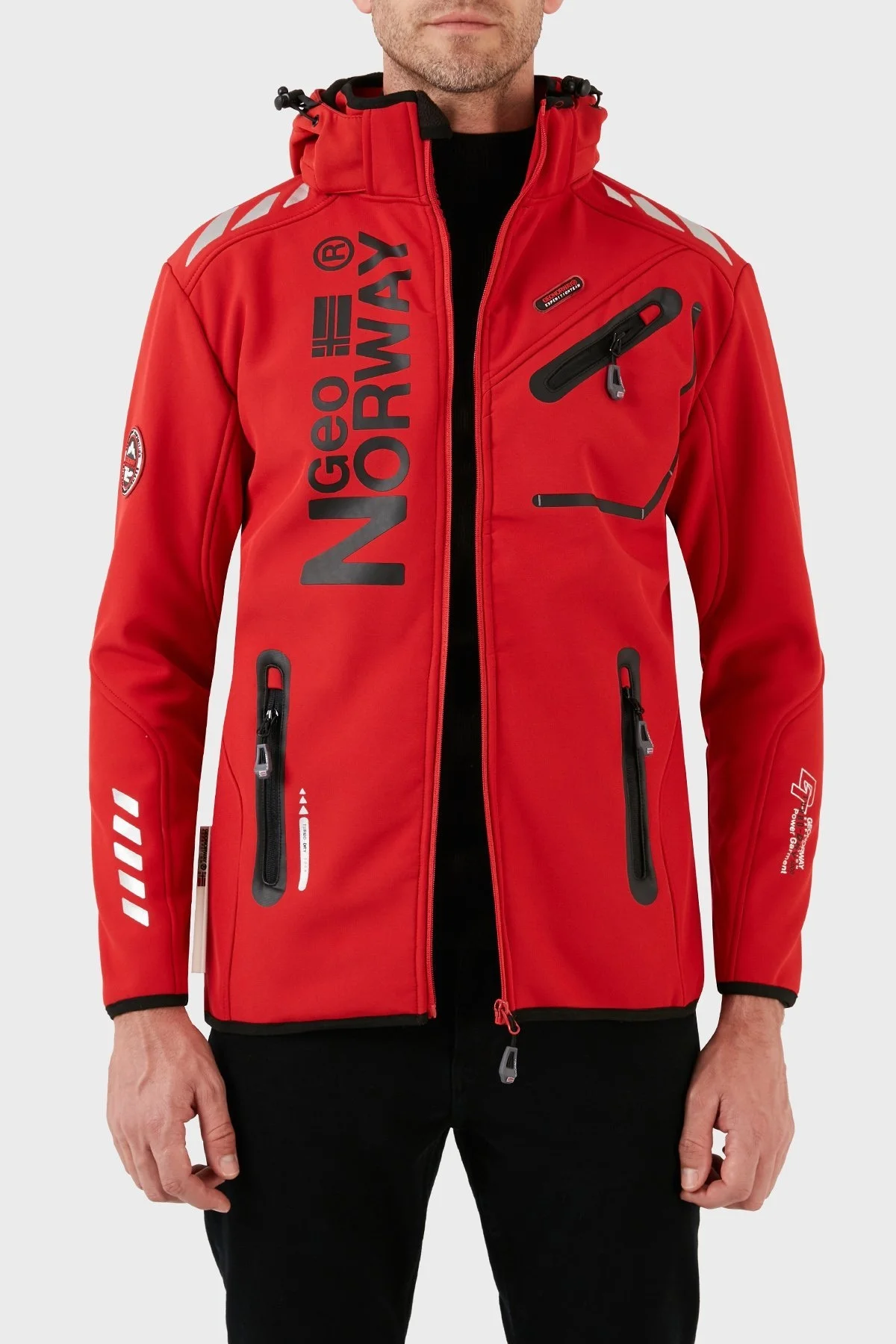 Norway Geographical Kapüşonlu Su Geçirmez 5000 mm Outdoor Erkek Mont ROYAUTE KIRMIZI - 3